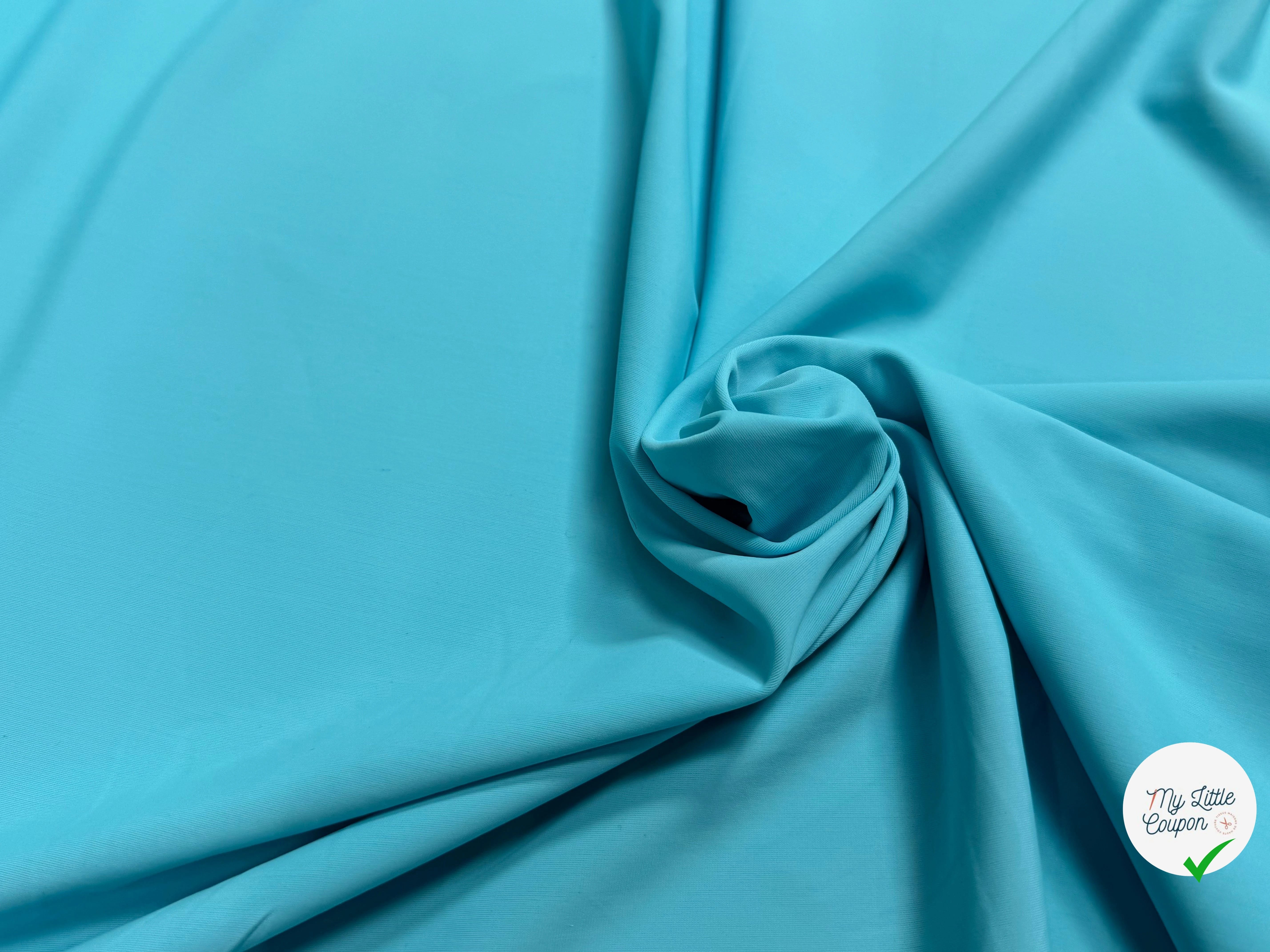 MAILLE POLYAMIDE ÉLASTHANNE ASPECT SWIMWEAR SOFT AQUA - My Little Coupon