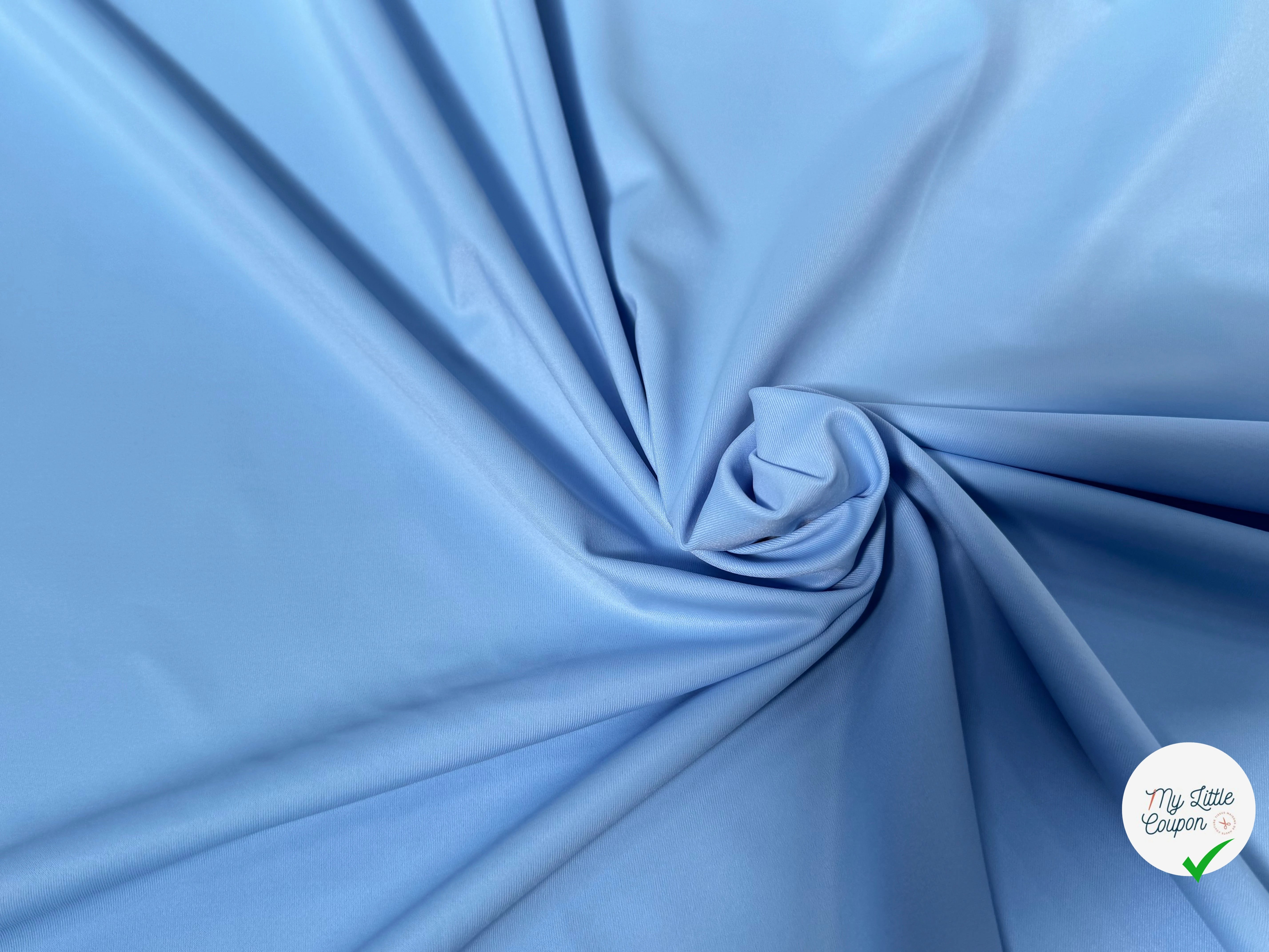 MAILLE POLYAMIDE ÉLASTHANNE ASPECT SWIMWEAR SOFT BLEU MAYA - My Little Coupon