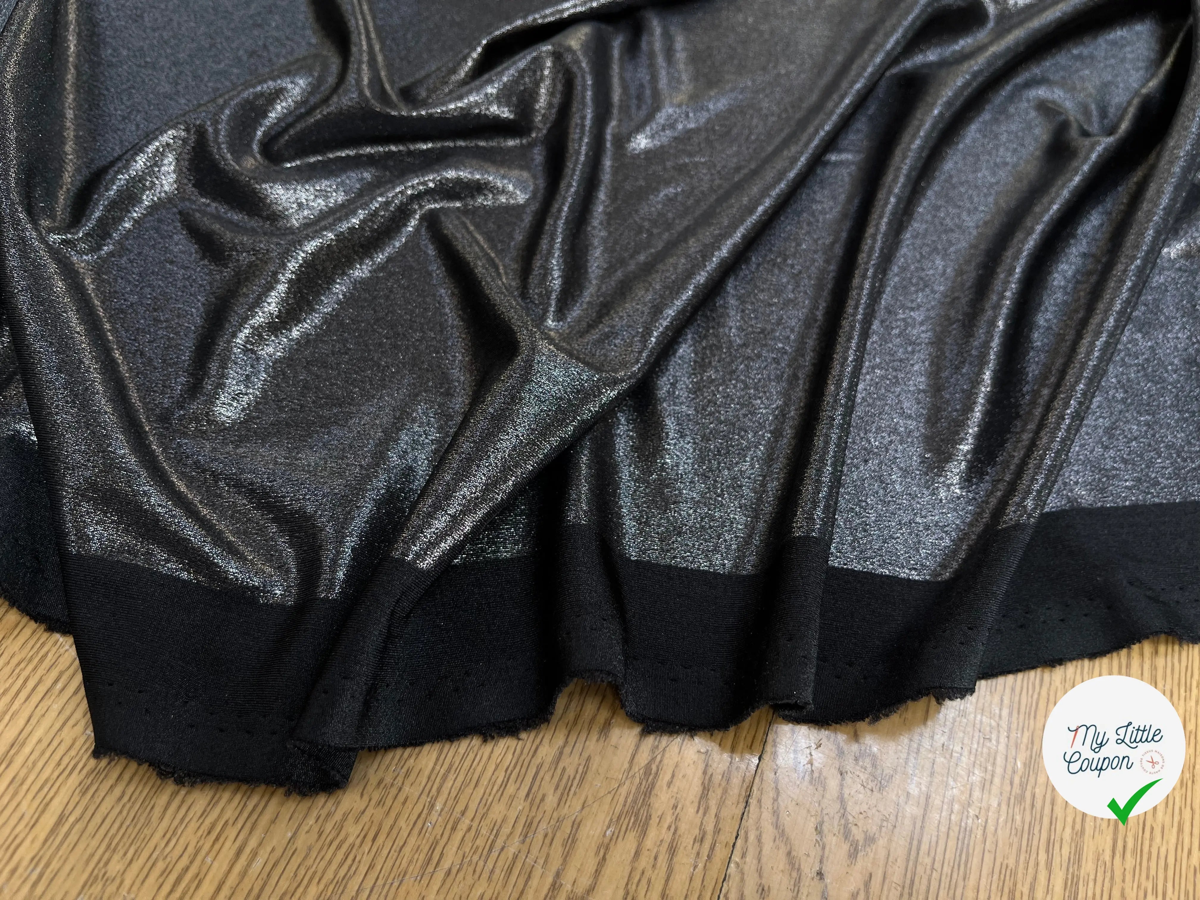 MAILLE POLYESTER IRISÉE NOIR - My Little Coupon