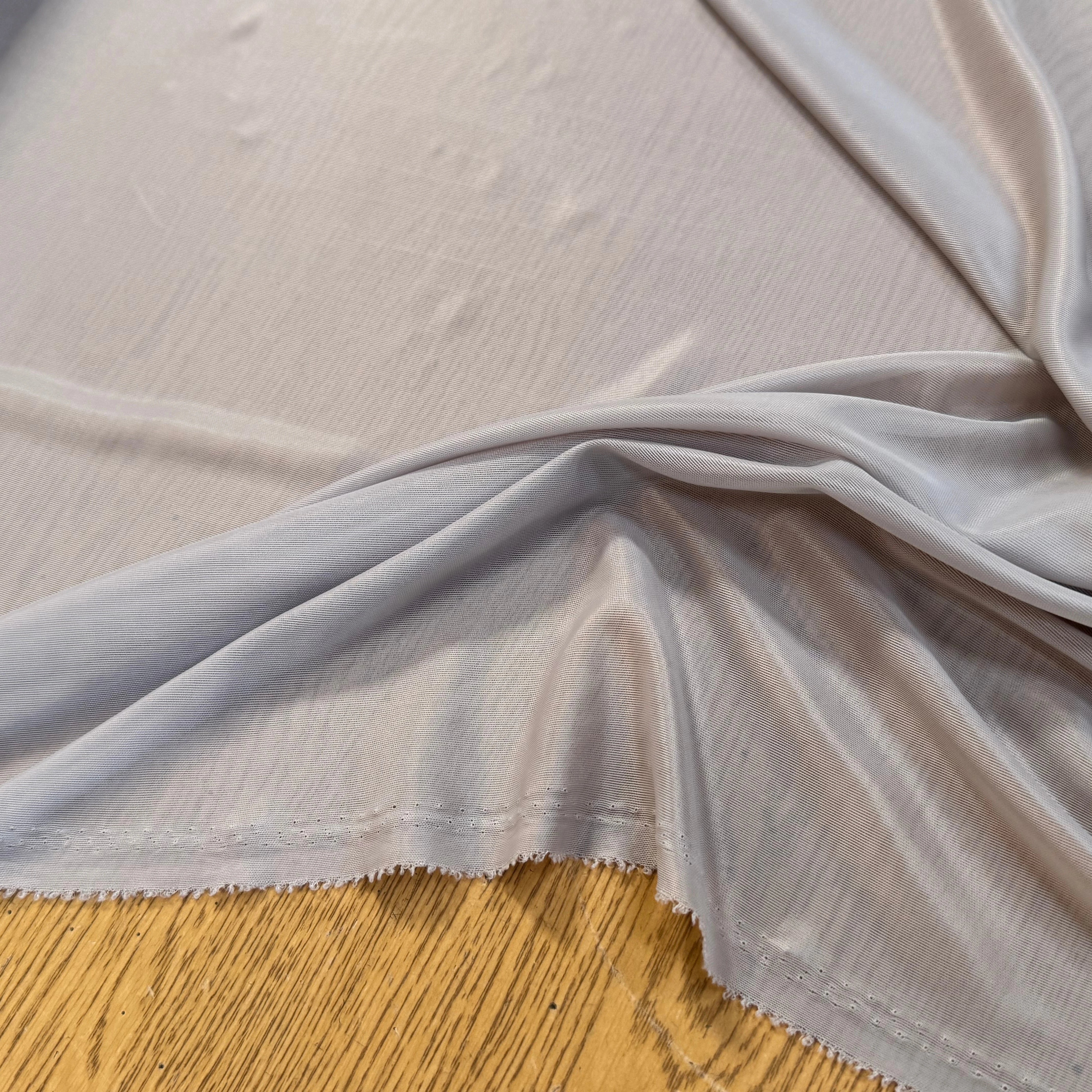 MAILLE RESILE PEAU DE PÊCHE GRIS LILAS ULTRA STRETCH - My Little Coupon