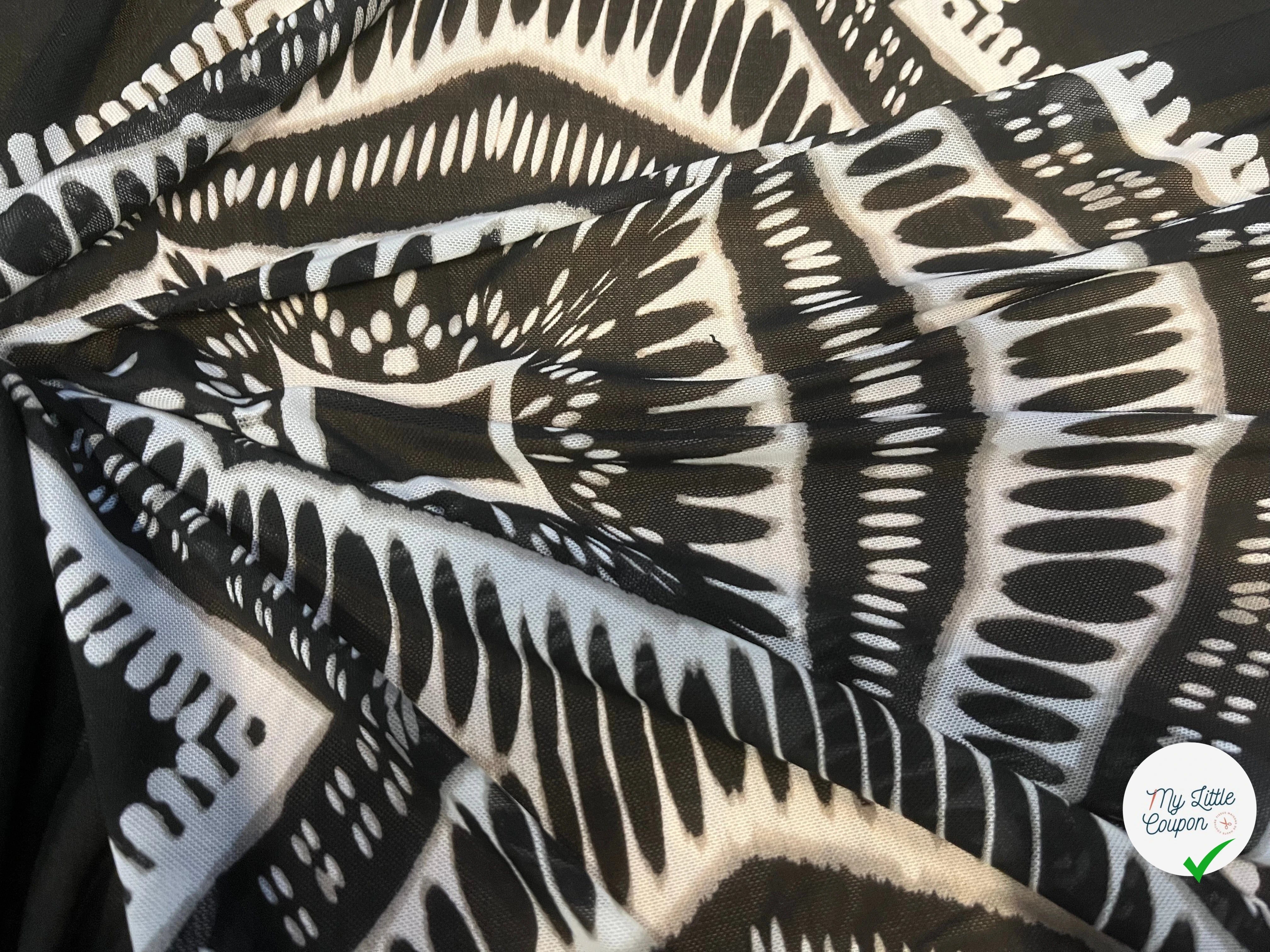 MAILLE RÉSILLE À MOTIFS GÉOMÉTRIQUE ZIGZAG - My Little Coupon