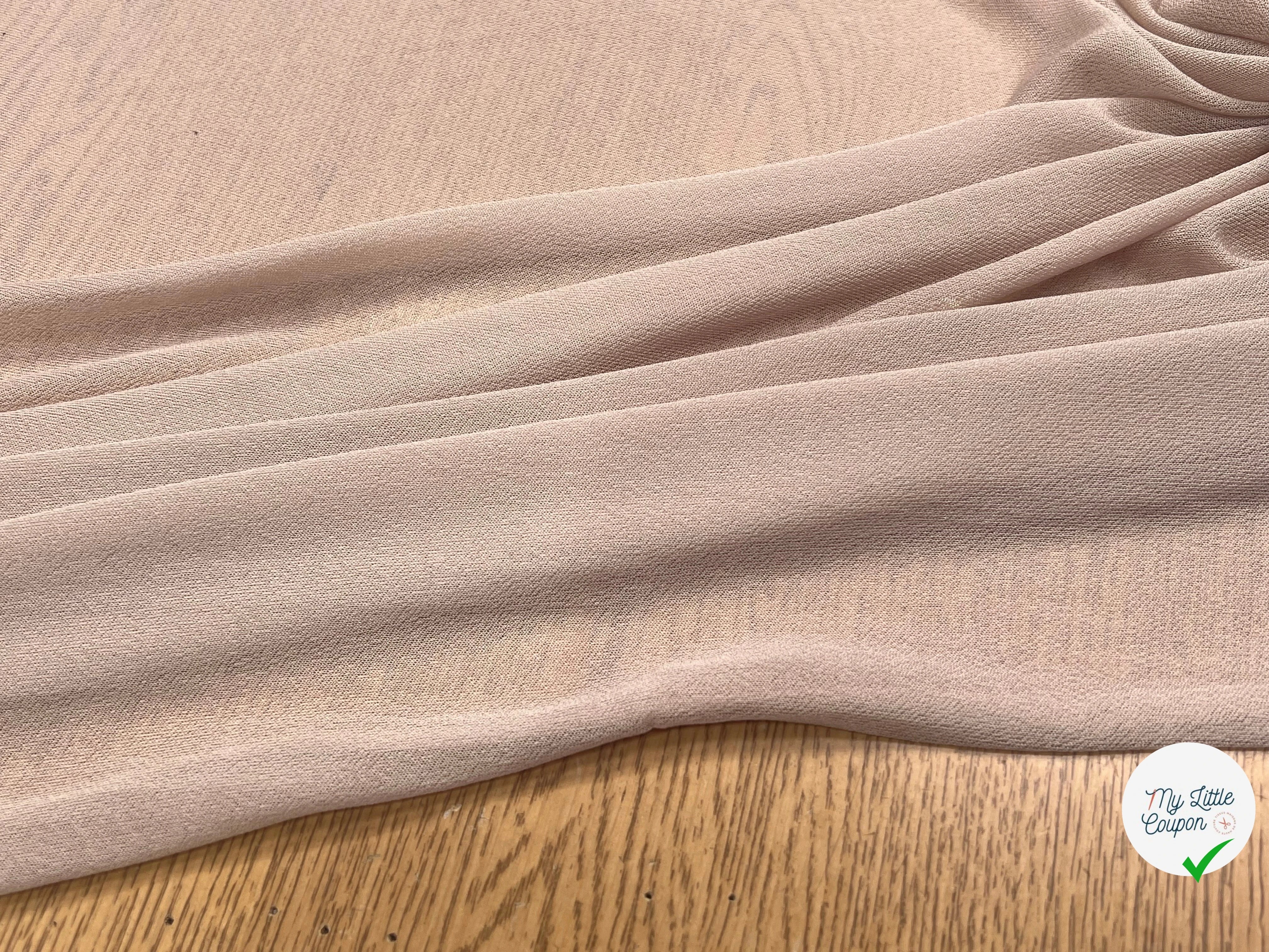 MAILLE RÉSILLE FINE BEIGE CAFÉ AU LAIT 150CM - My Little Coupon