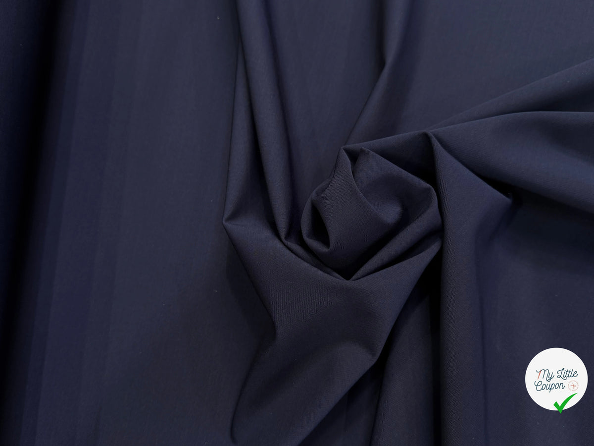MAILLE SEMI-LOURDE SUPER STRETCH BLEU MARINE VISCOSE ET ÉLASTHANNE - My Little Coupon