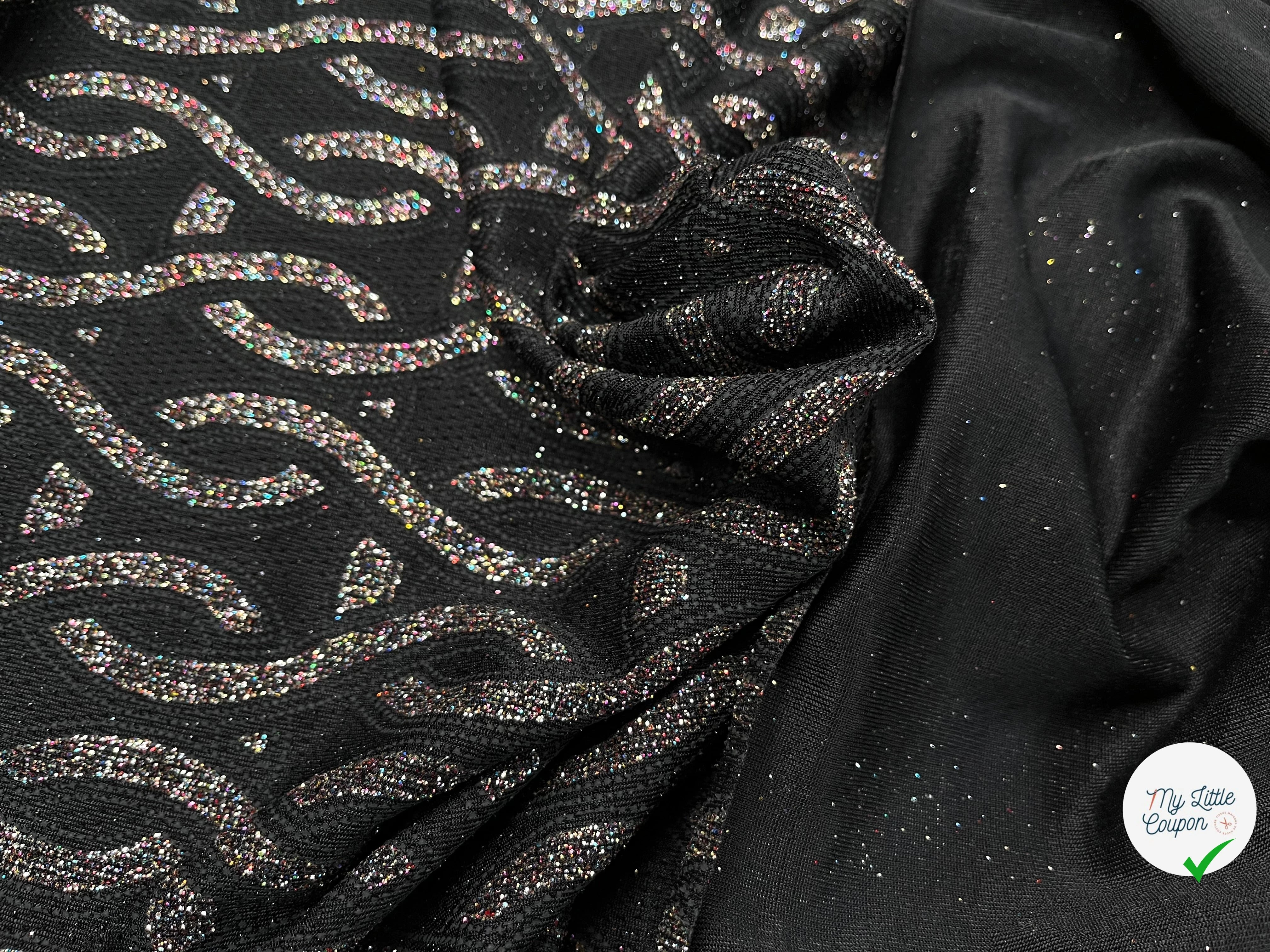 MAILLE SEQUIN MOTIF CROCHETS BRILLANTE MULTICOLORES - My Little Coupon