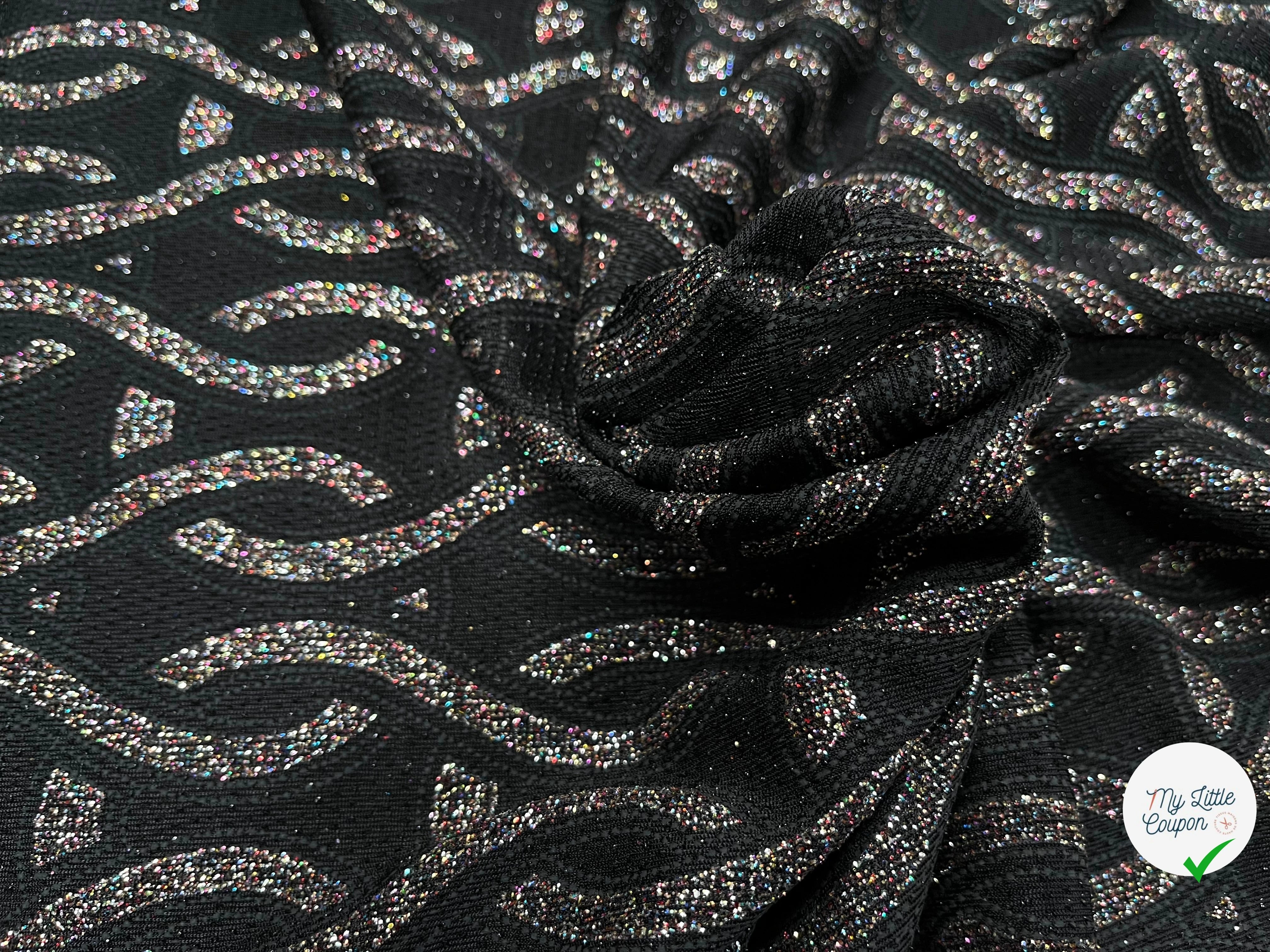 MAILLE SEQUIN MOTIF CROCHETS BRILLANTE MULTICOLORES - My Little Coupon