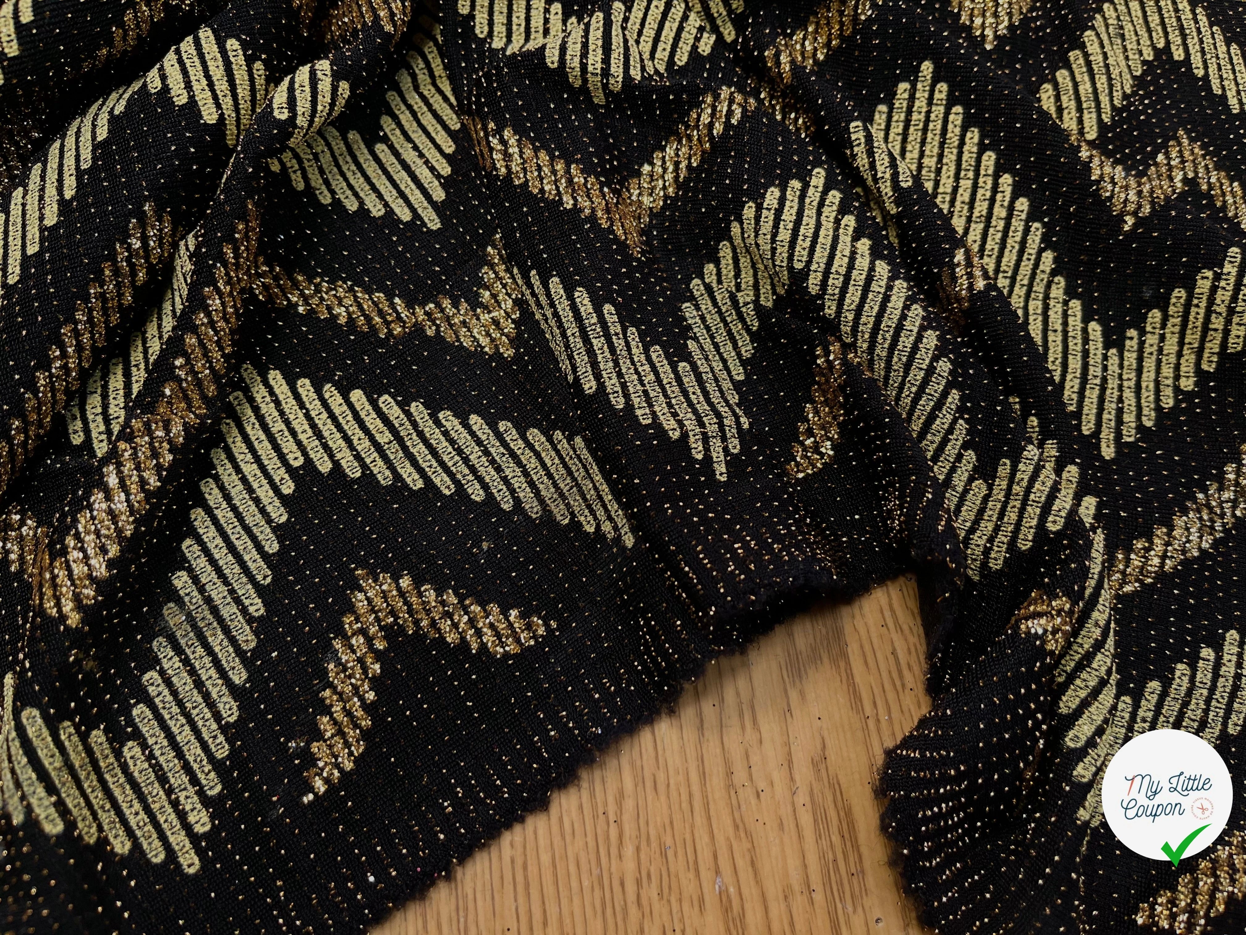 MAILLE SÉQUIN OR BRILLANT MOTIF ZIG-ZAG - My Little Coupon