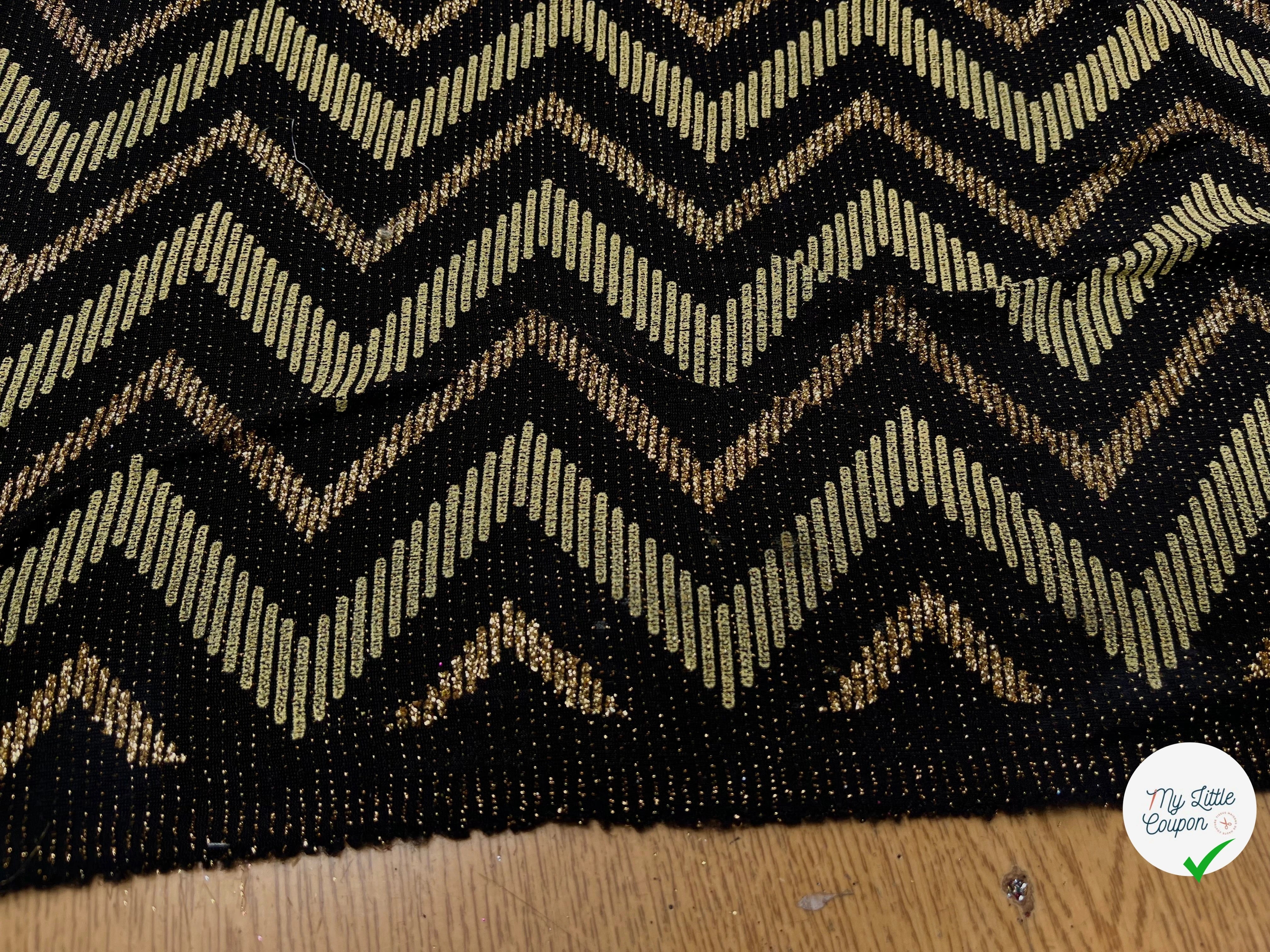 MAILLE SÉQUIN OR BRILLANT MOTIF ZIG-ZAG - My Little Coupon