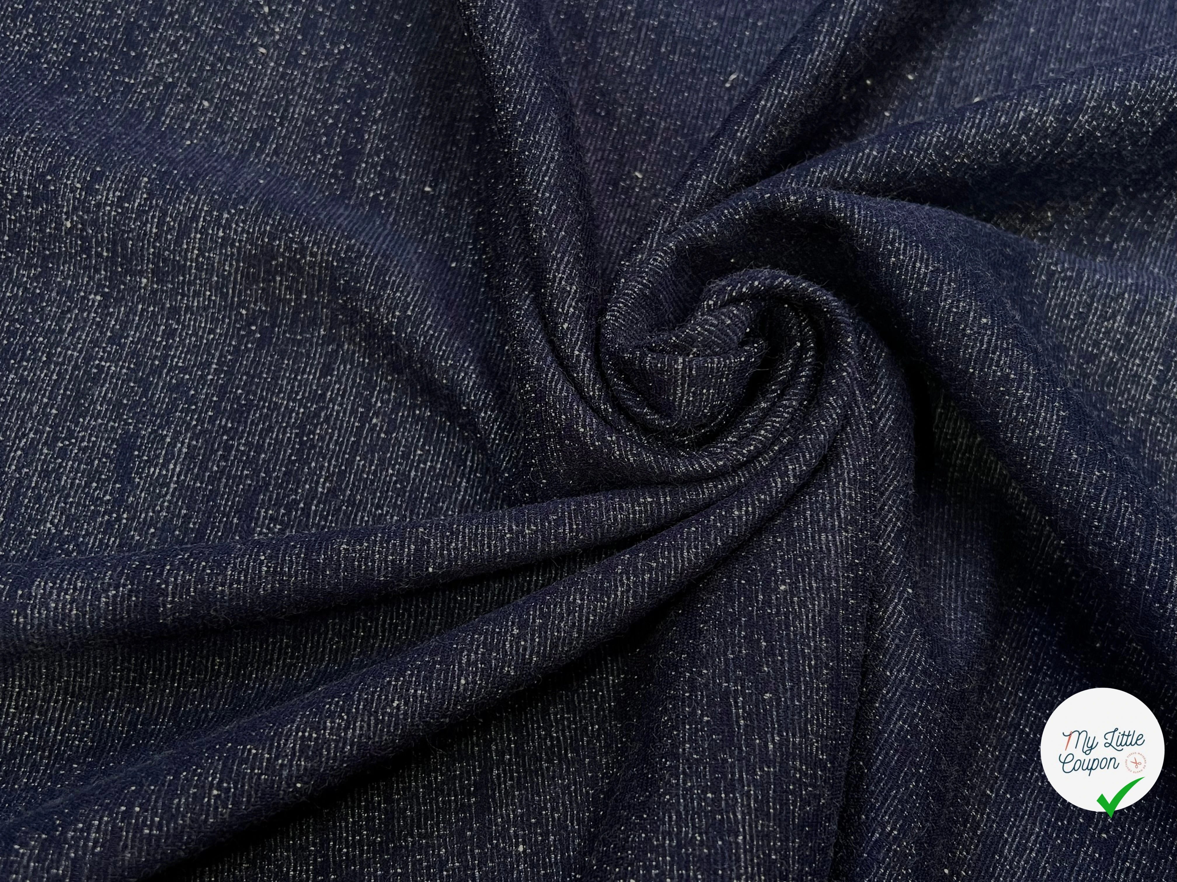 MAILLE STRETCH FLAMÉ BLEU MARINE/ BLANC MADE IN KOREA - My Little Coupon