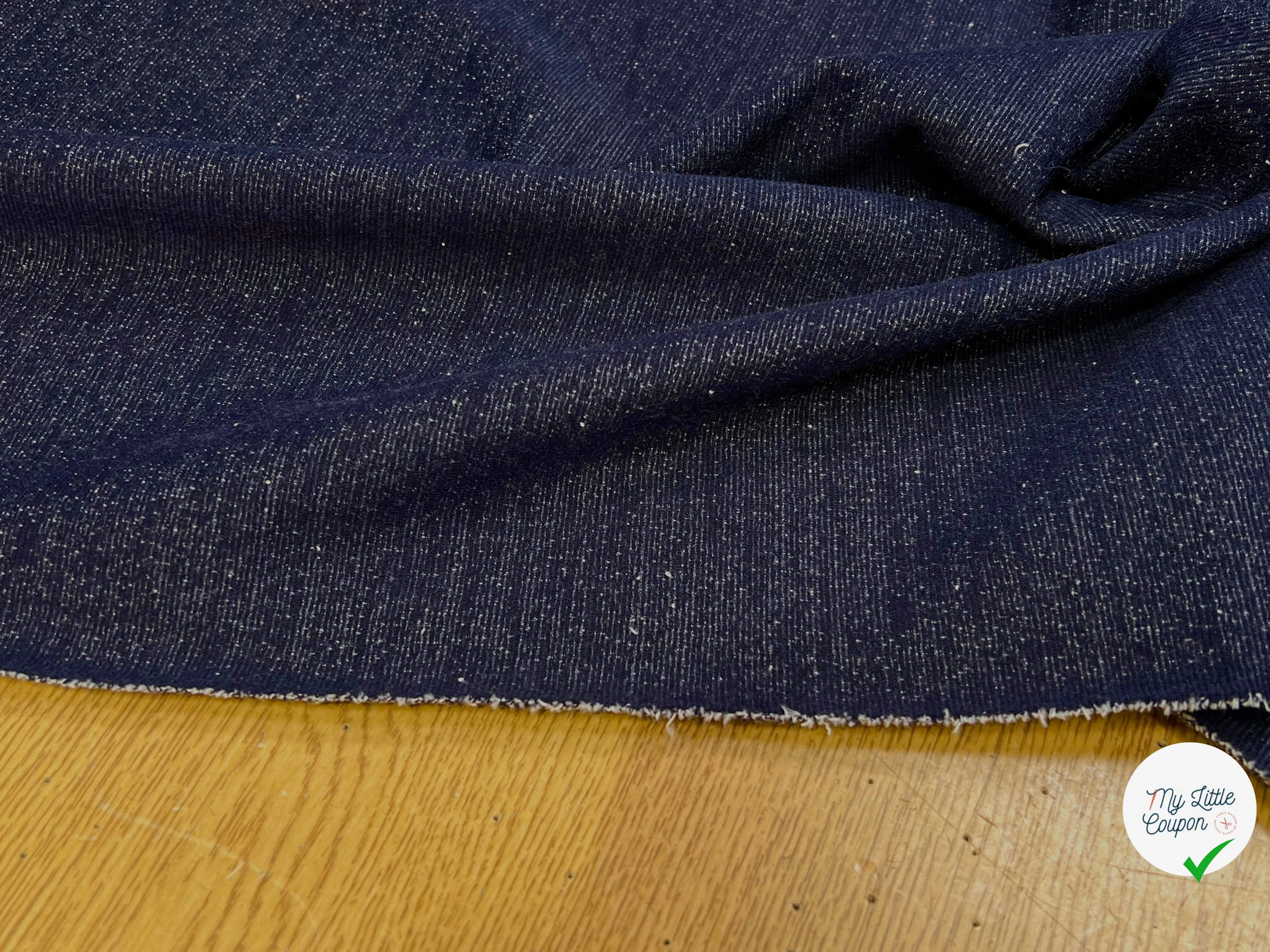 MAILLE STRETCH FLAMÉ BLEU MARINE/ BLANC MADE IN KOREA - My Little Coupon
