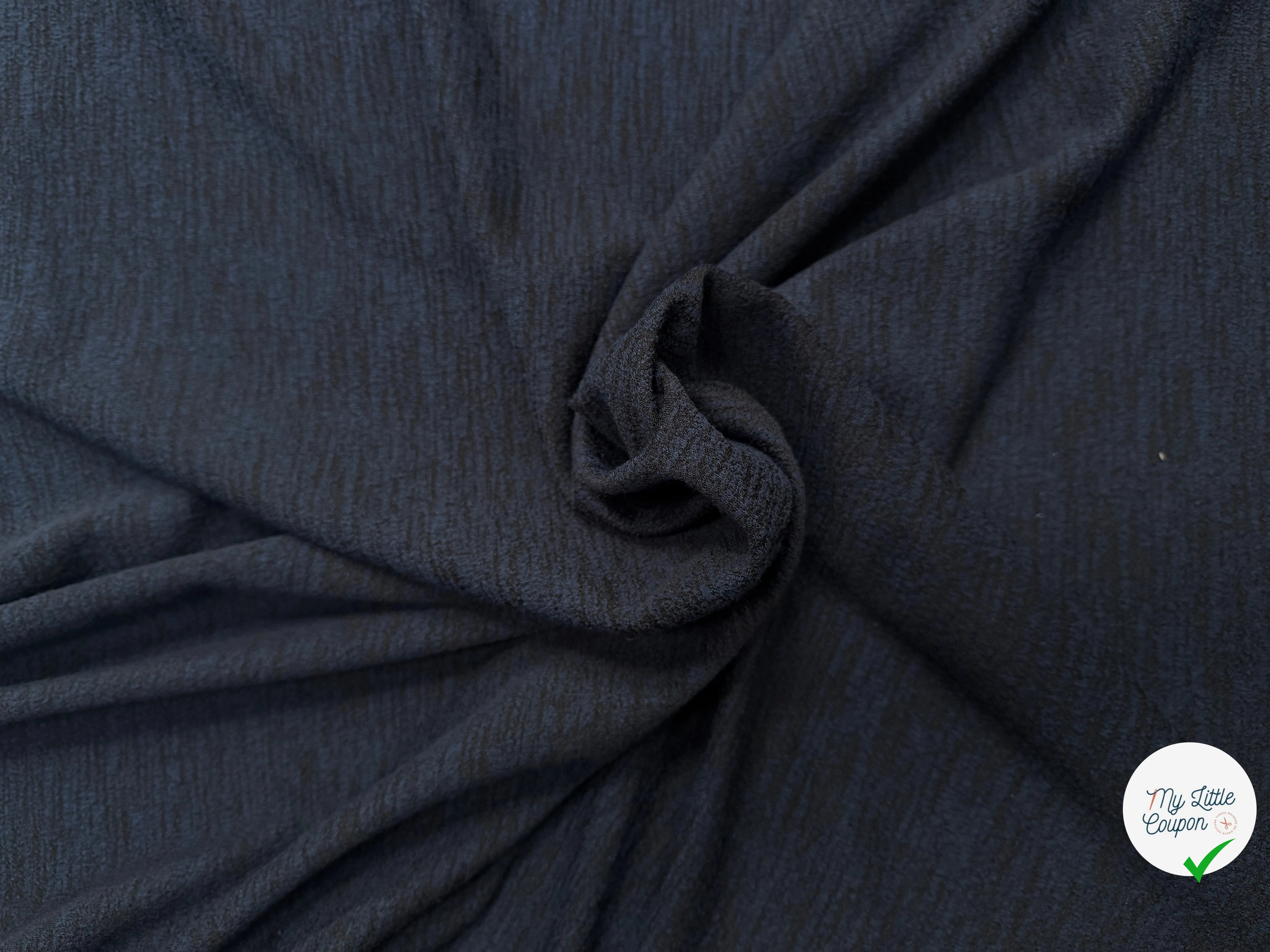 MAILLE STRETCH FLAMMÉE BLEU ET NOIR KOREA - My Little Coupon