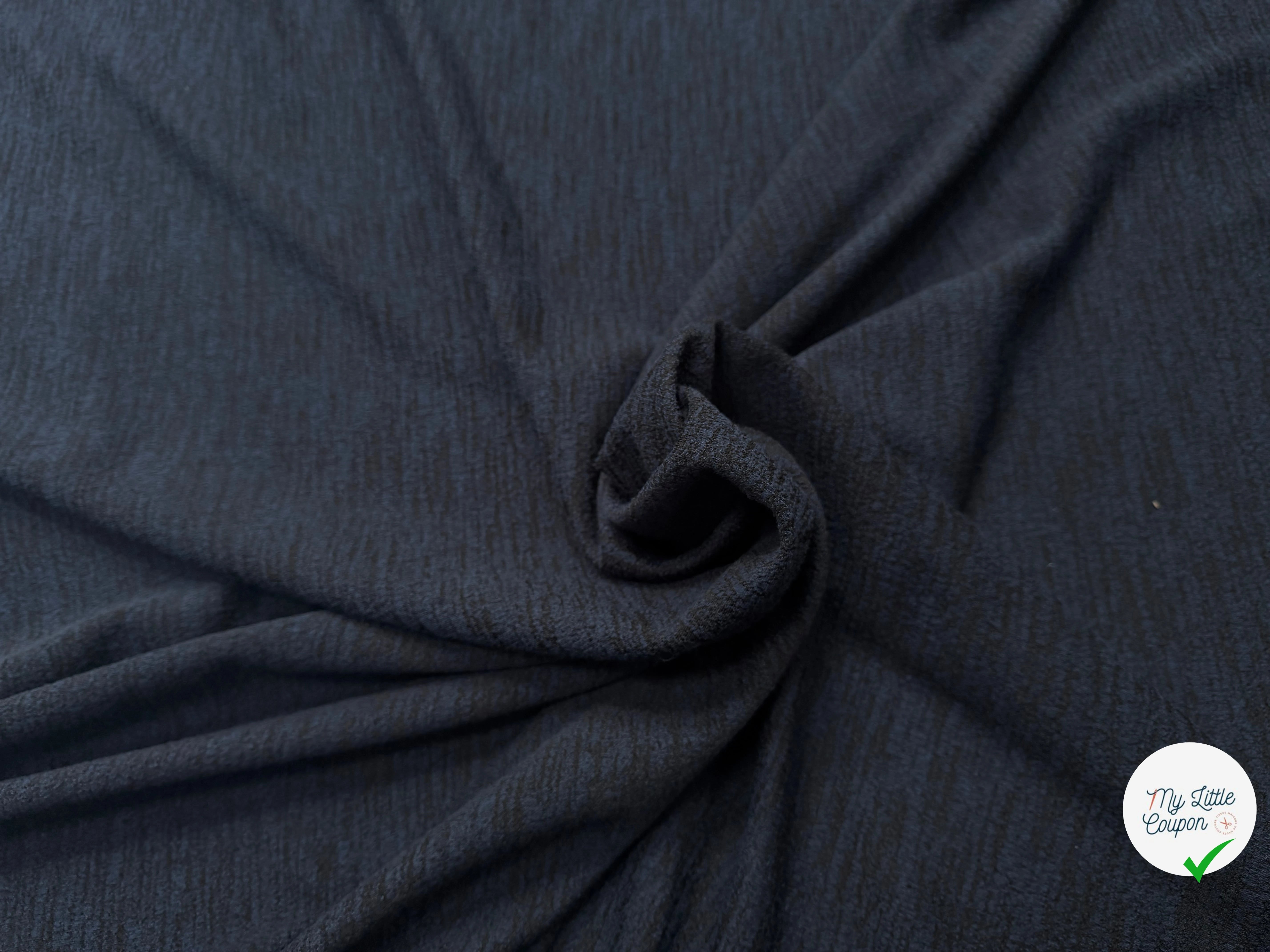 MAILLE STRETCH FLAMMÉE BLEU ET NOIR KOREA - My Little Coupon