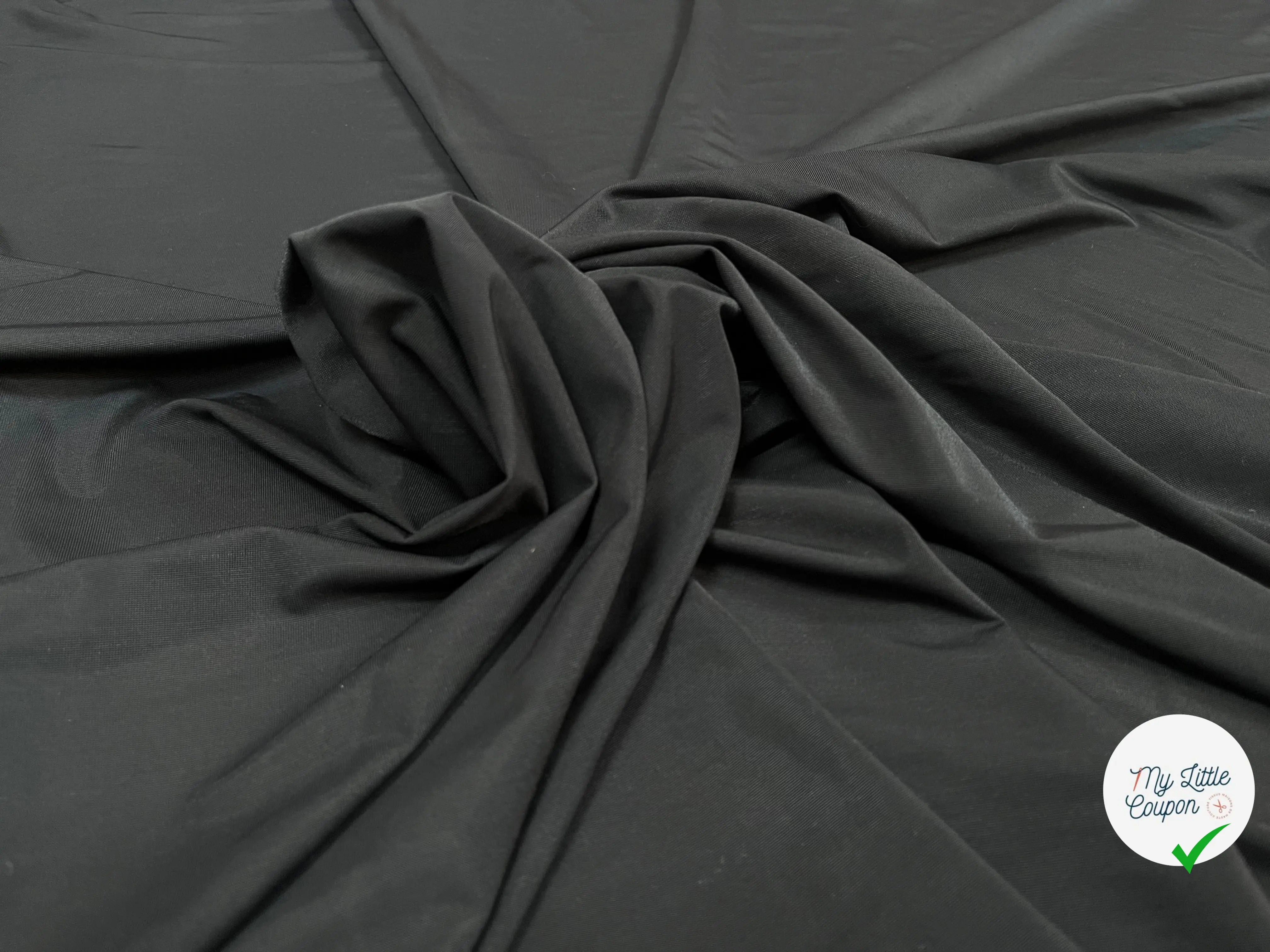 MAILLE STRETCH NOIR UNI - My Little Coupon