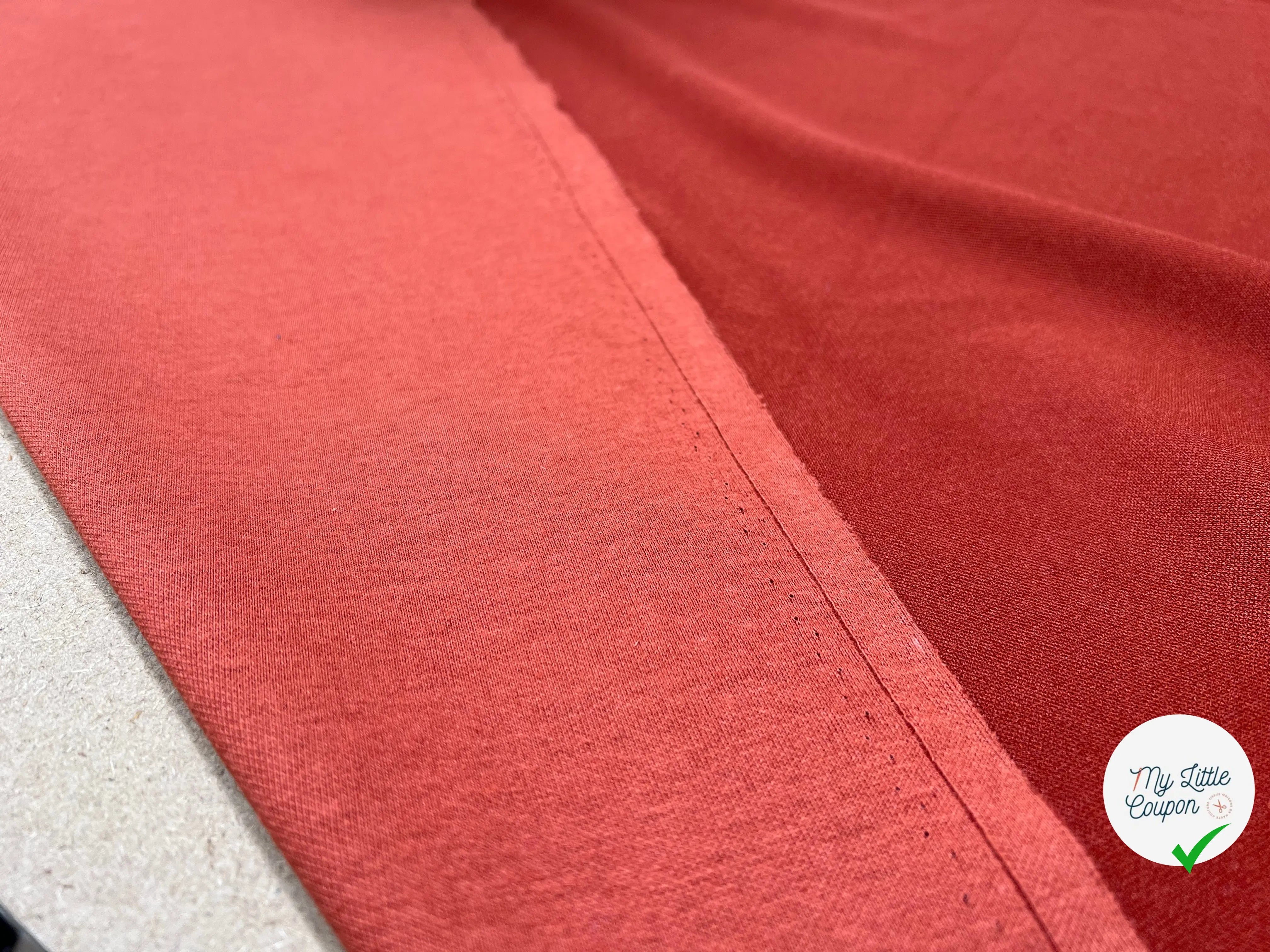 MAILLE STRETCH ROUGE TERRE - My Little Coupon