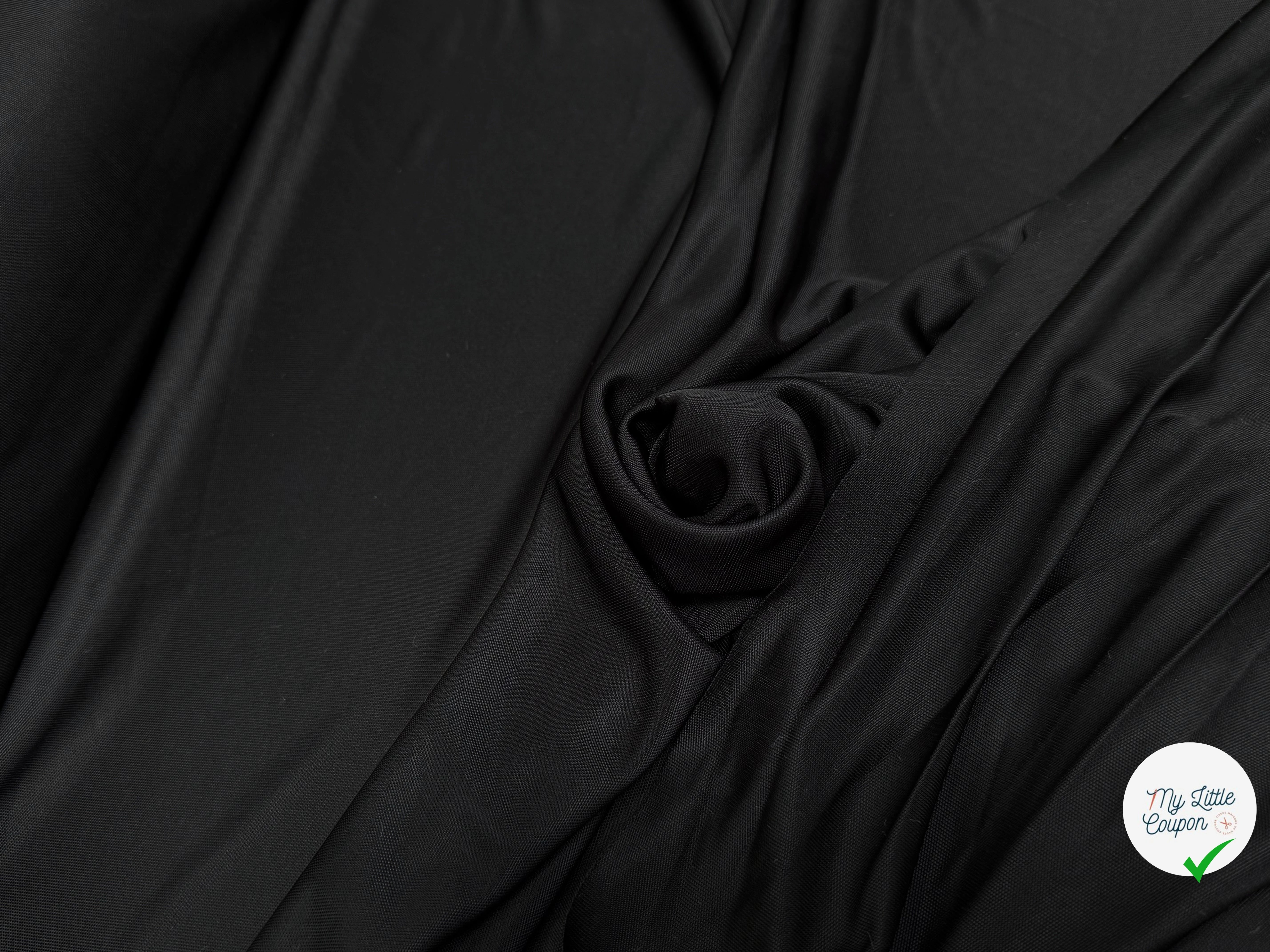MAILLE VISCOSE LOURDE STRETCH GRANDE LAIZE NOIR - My Little Coupon