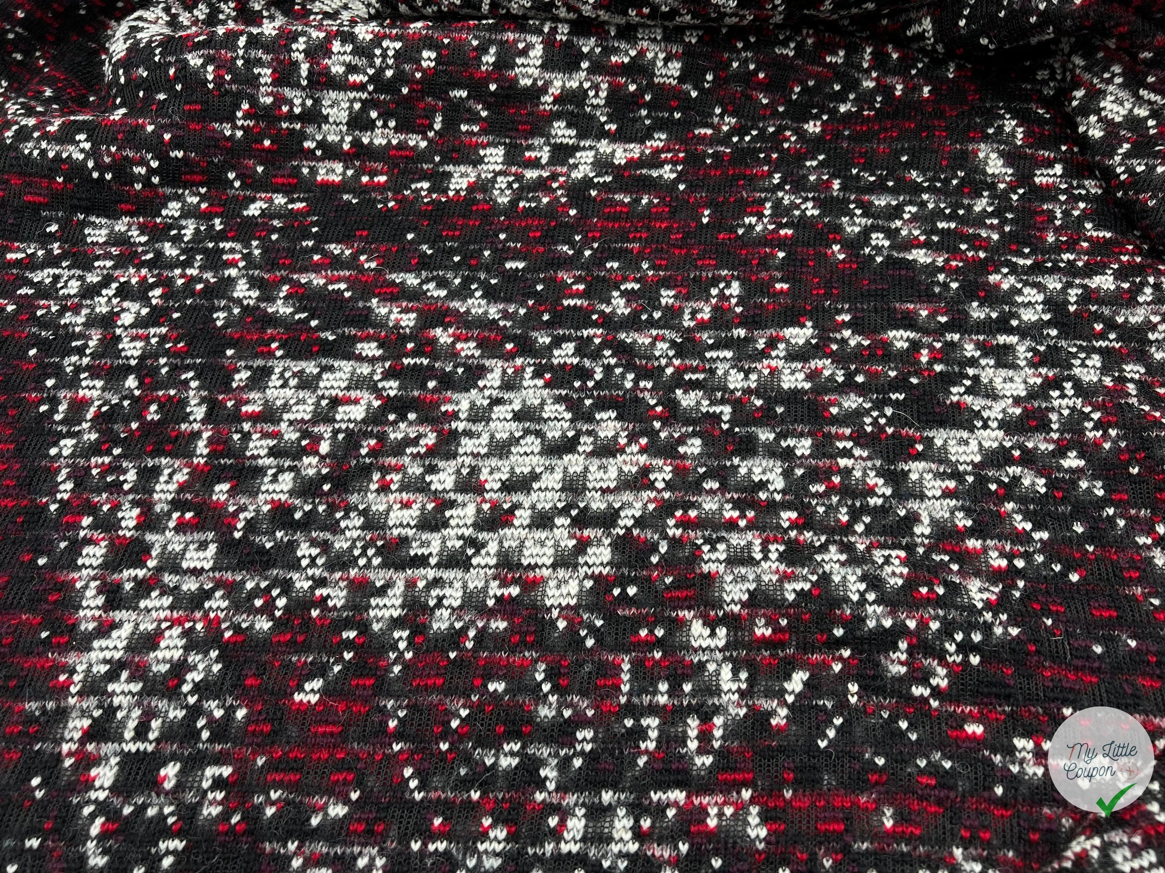 MANTEAU BOUCLETTE STRUCTURE MAILLE CHINĂ MULTICOLORE - coupon de tissu de 3 mĂštres - My Little Coupon - tissu - coudre
