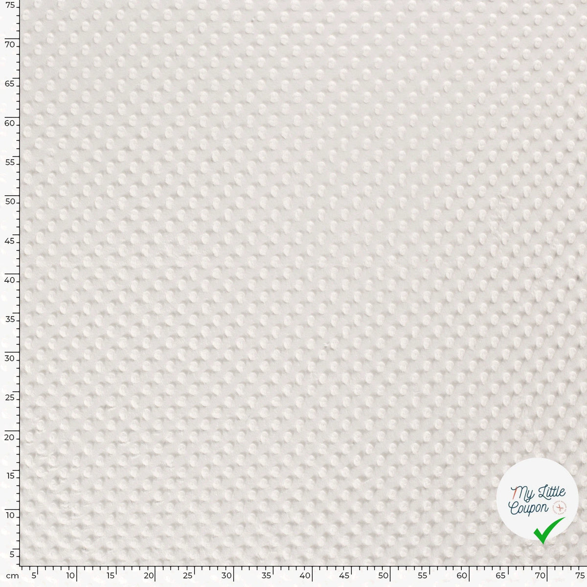MINKY À POIS DOUX BLANC CASSÉ - My Little Coupon