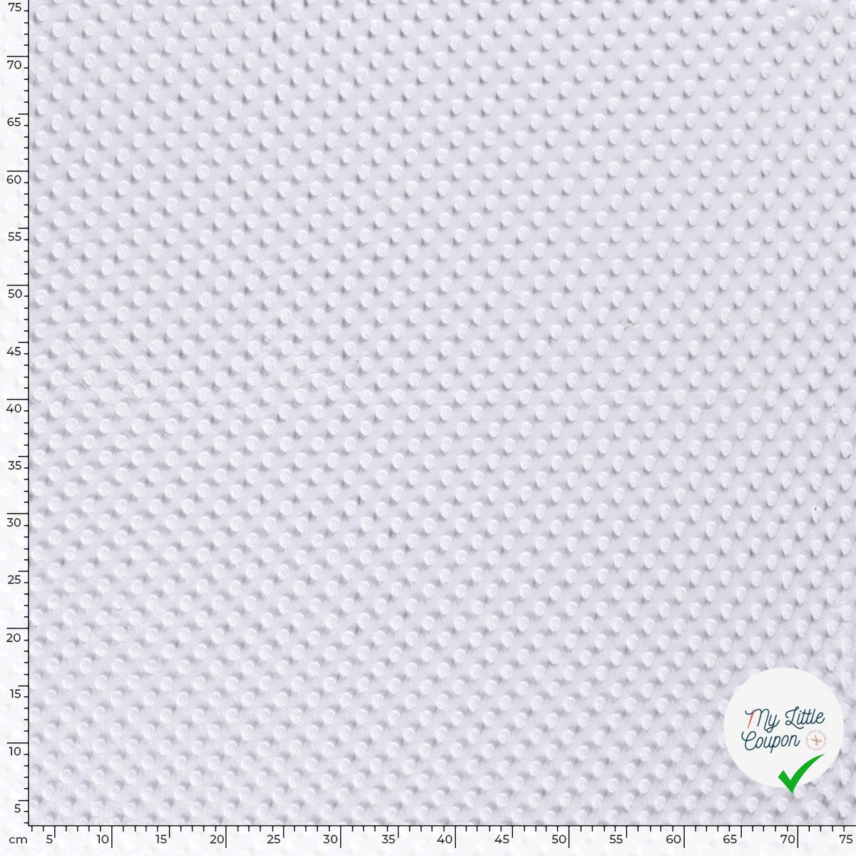 MINKY À POIS DOUX BLANC OPTIQUE - My Little Coupon