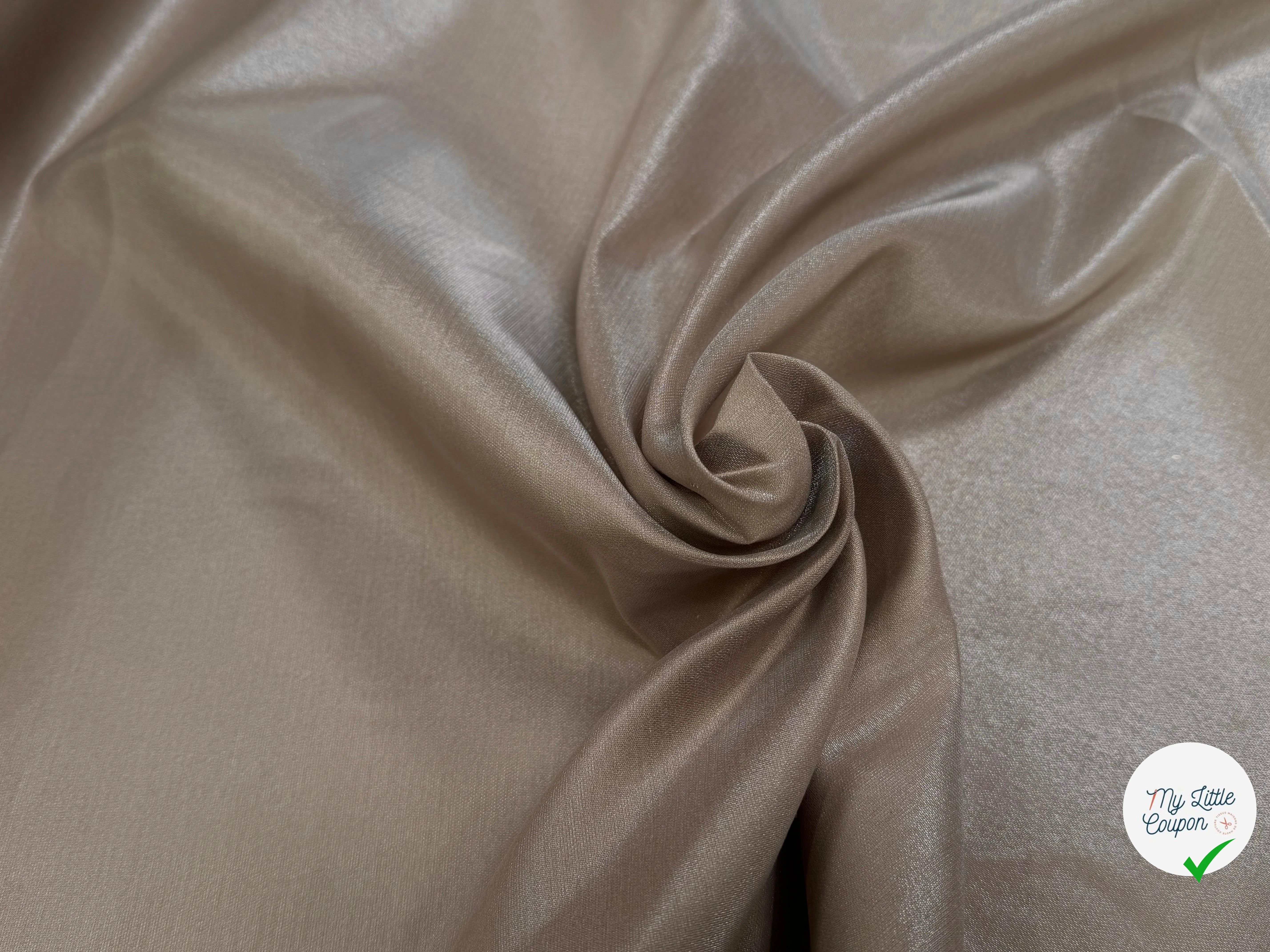 MOIRE BEIGE COTON MÉTAL - My Little Coupon