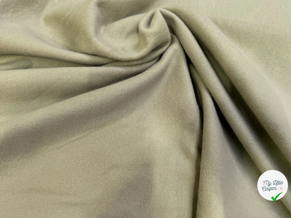 MOLLETON GRATTÉ TOUT DOUX 100% COTON BEIGE CAFÉ GRANDE LAIZE - My Little Coupon