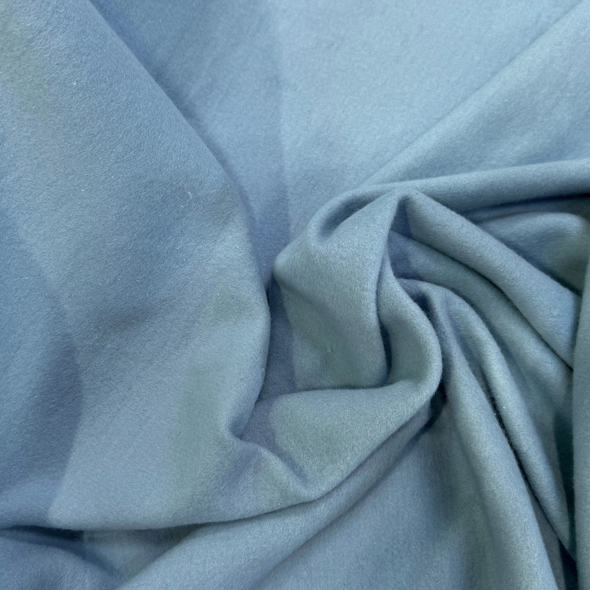 MOLLETON GRATTÉ TOUT DOUX 100% COTON BLEU AQUA GRANDE LAIZE - My Little Coupon