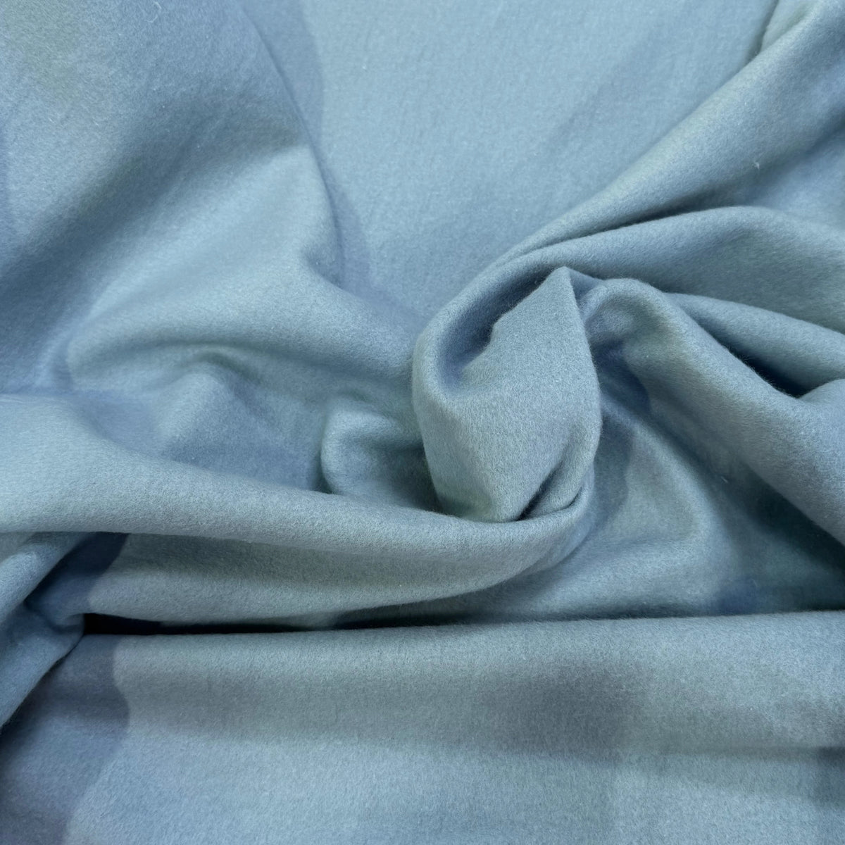 MOLLETON GRATTÉ TOUT DOUX 100% COTON BLEU AQUA GRANDE LAIZE - My Little Coupon