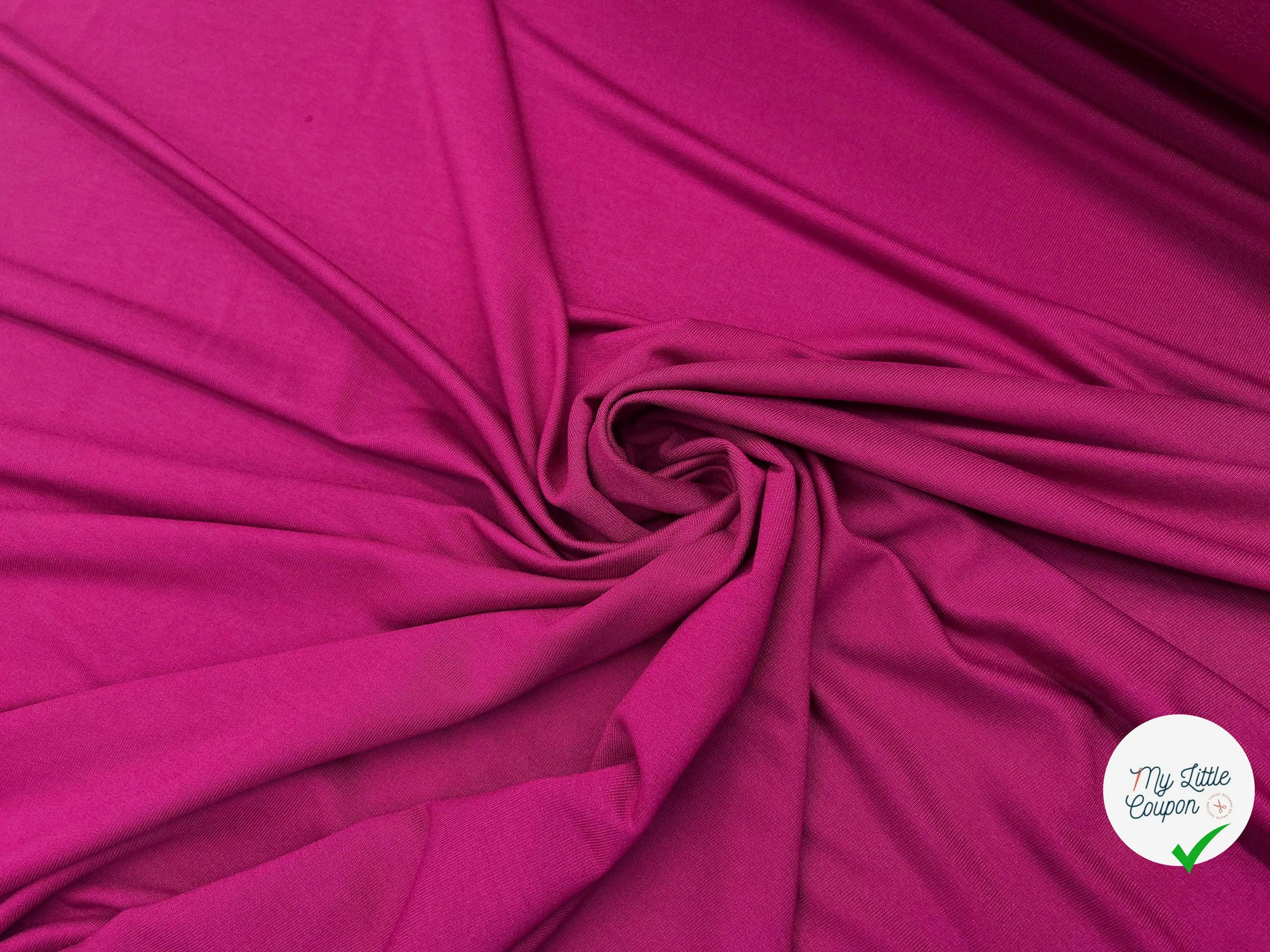 MOLLETON LÉGER VISCOSE STRIÉ AUBERGINE FUCHSIA - My Little Coupon - tissu - coudre