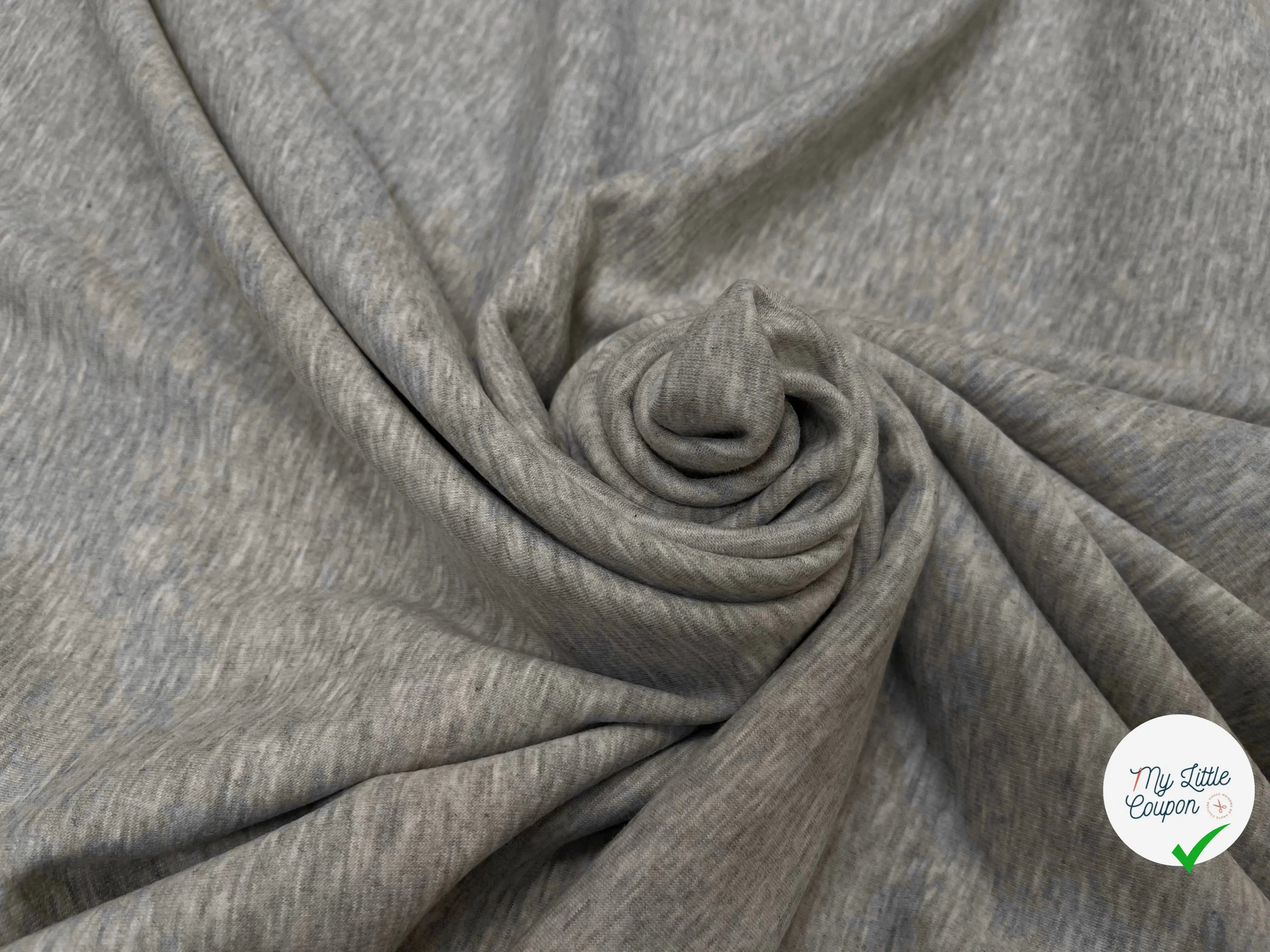 MOLLETON TOUT DOUX ENVERS GRATTÉ MADE IN FRANCE 280 GRIS SCORIE 56 - My Little Coupon