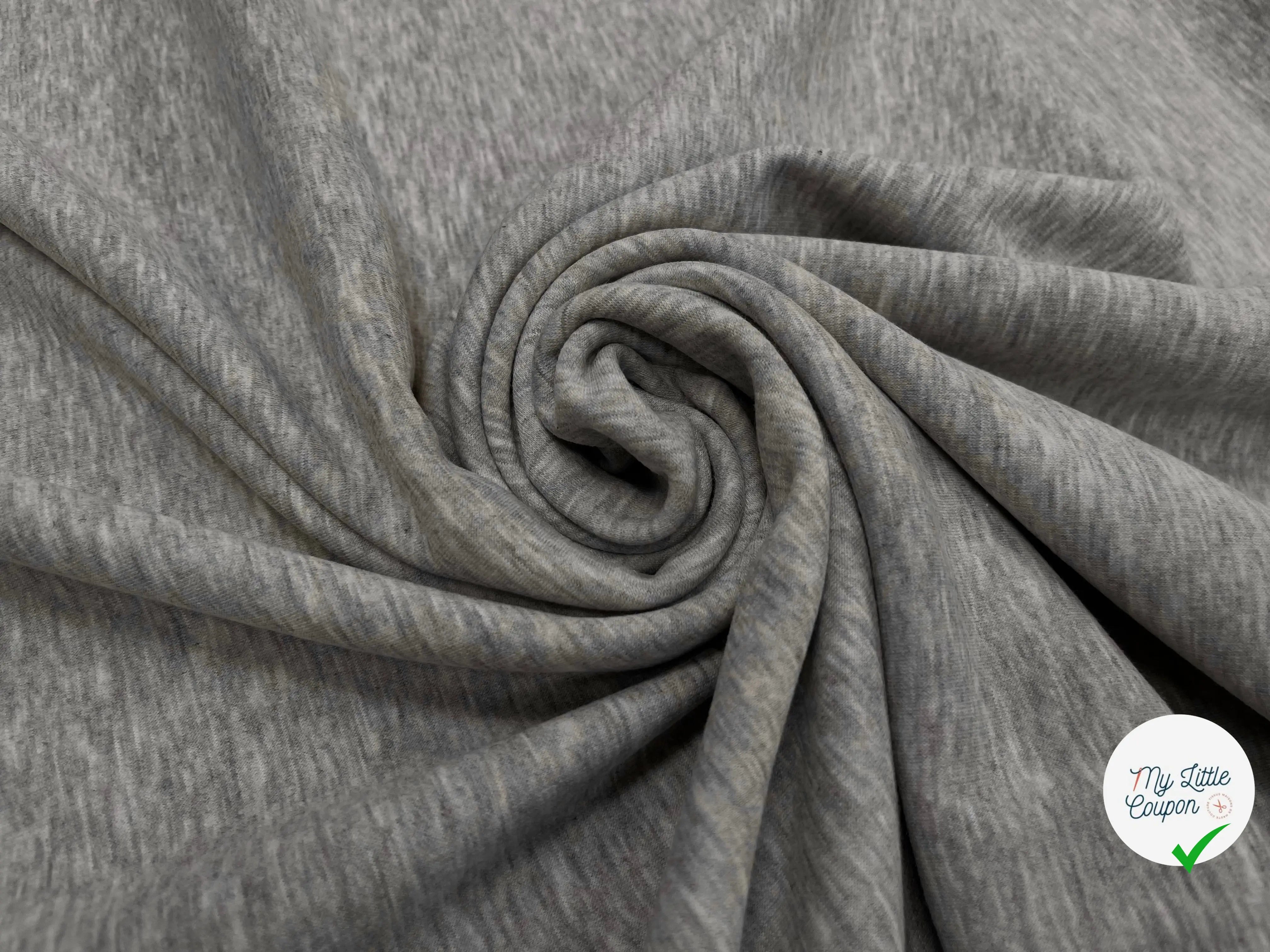 MOLLETON TOUT DOUX ENVERS GRATTÉ MADE IN FRANCE 280 GRIS SCORIE 56 - My Little Coupon