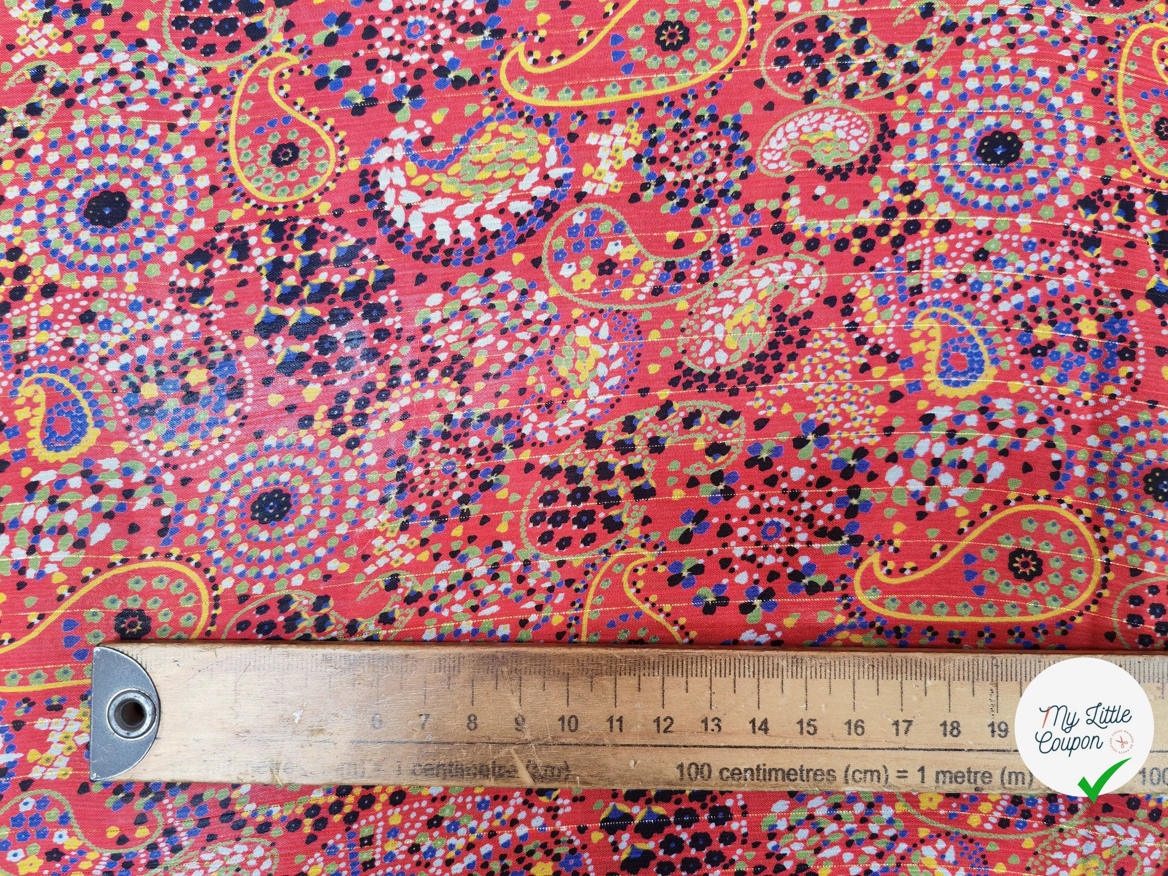 MOUSSELINE BANDANABSTRAIT AMBIANCE ROUGE - My Little Coupon