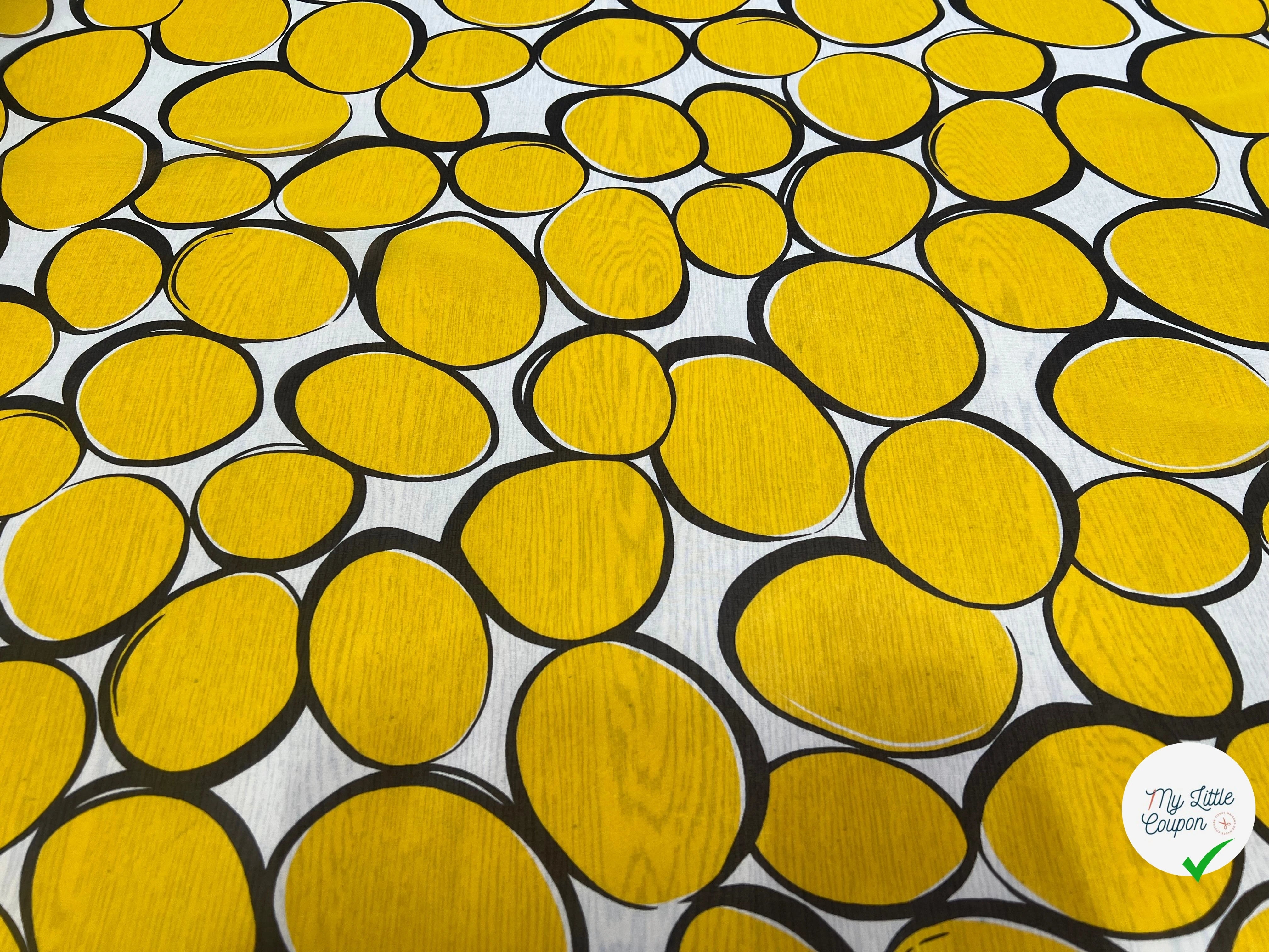 MOUSSELINE DE SOIE ROND JAUNE - My Little Coupon