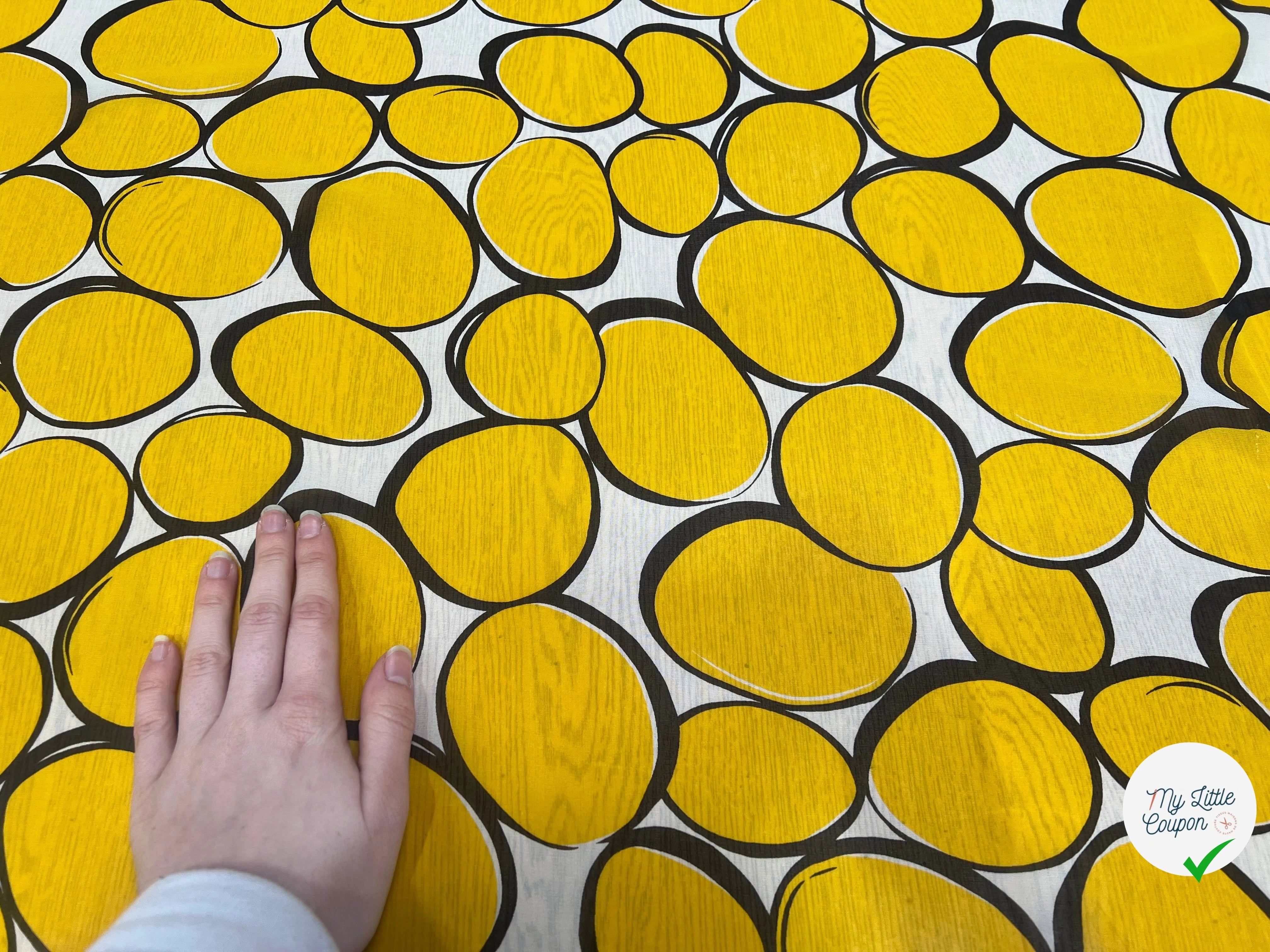 MOUSSELINE DE SOIE ROND JAUNE - My Little Coupon