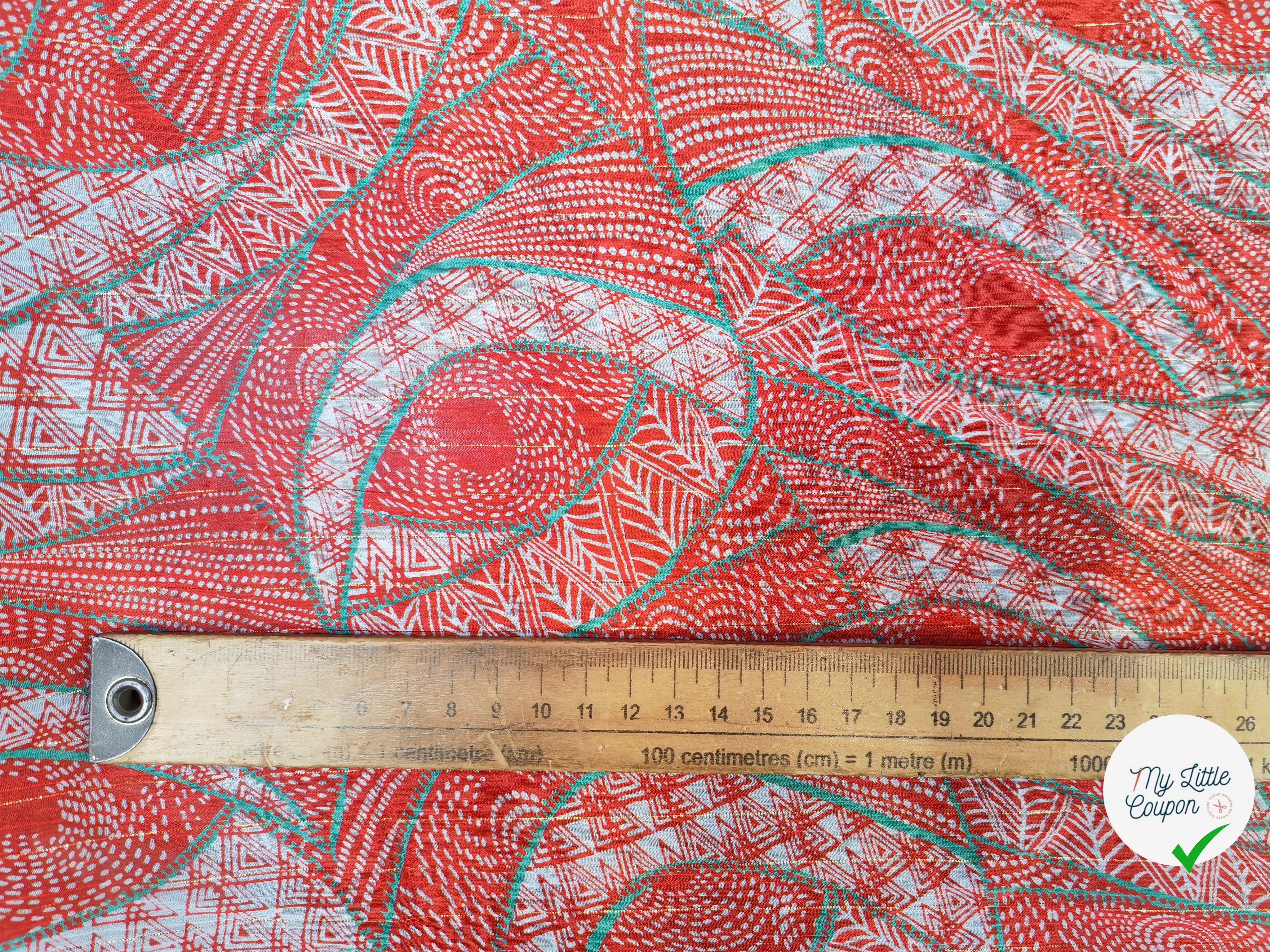 MOUSSELINE OEIL DE PAON ROUGE - My Little Coupon
