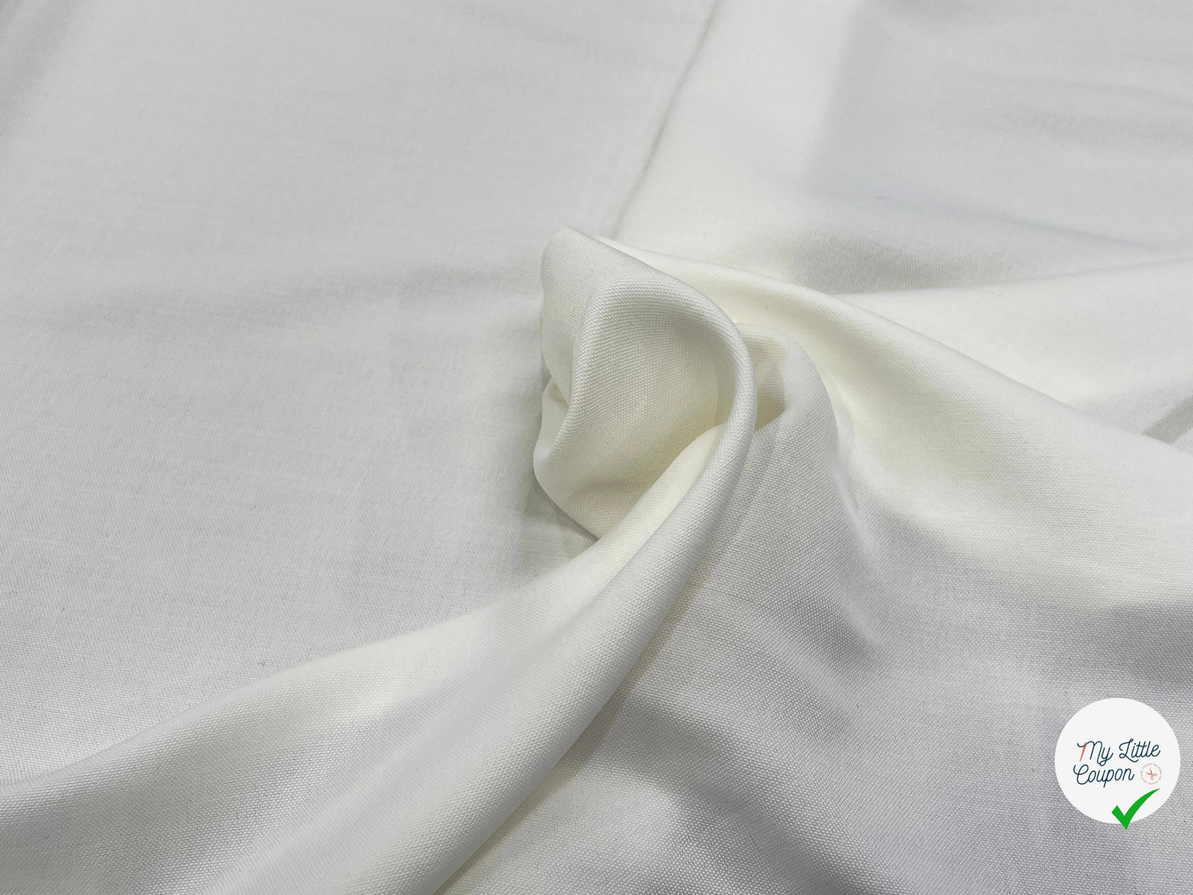 NATTÉ DE COTON FLUIDE STRETCH BLANC - My Little Coupon