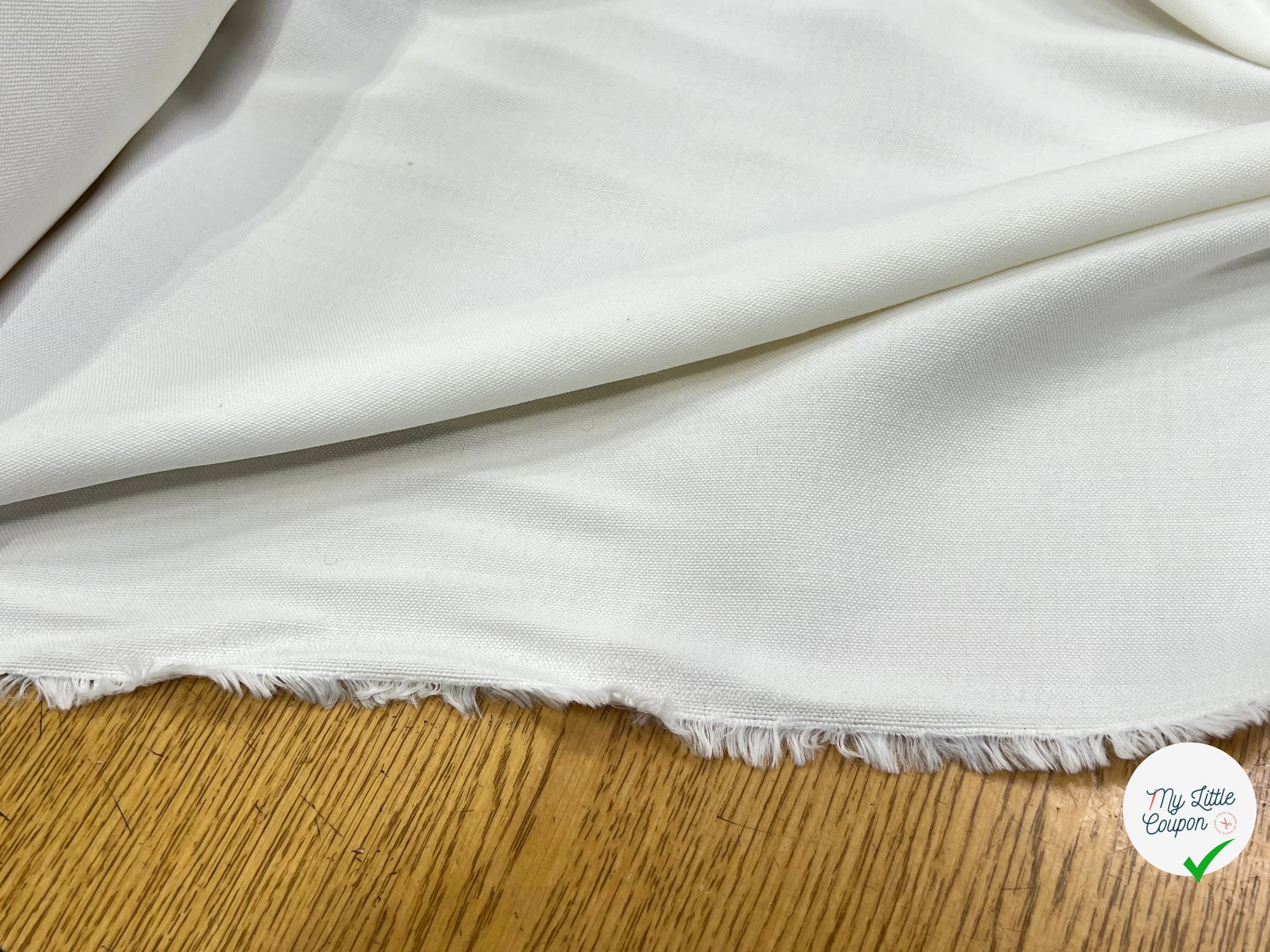 NATTÉ DE COTON FLUIDE STRETCH BLANC - My Little Coupon
