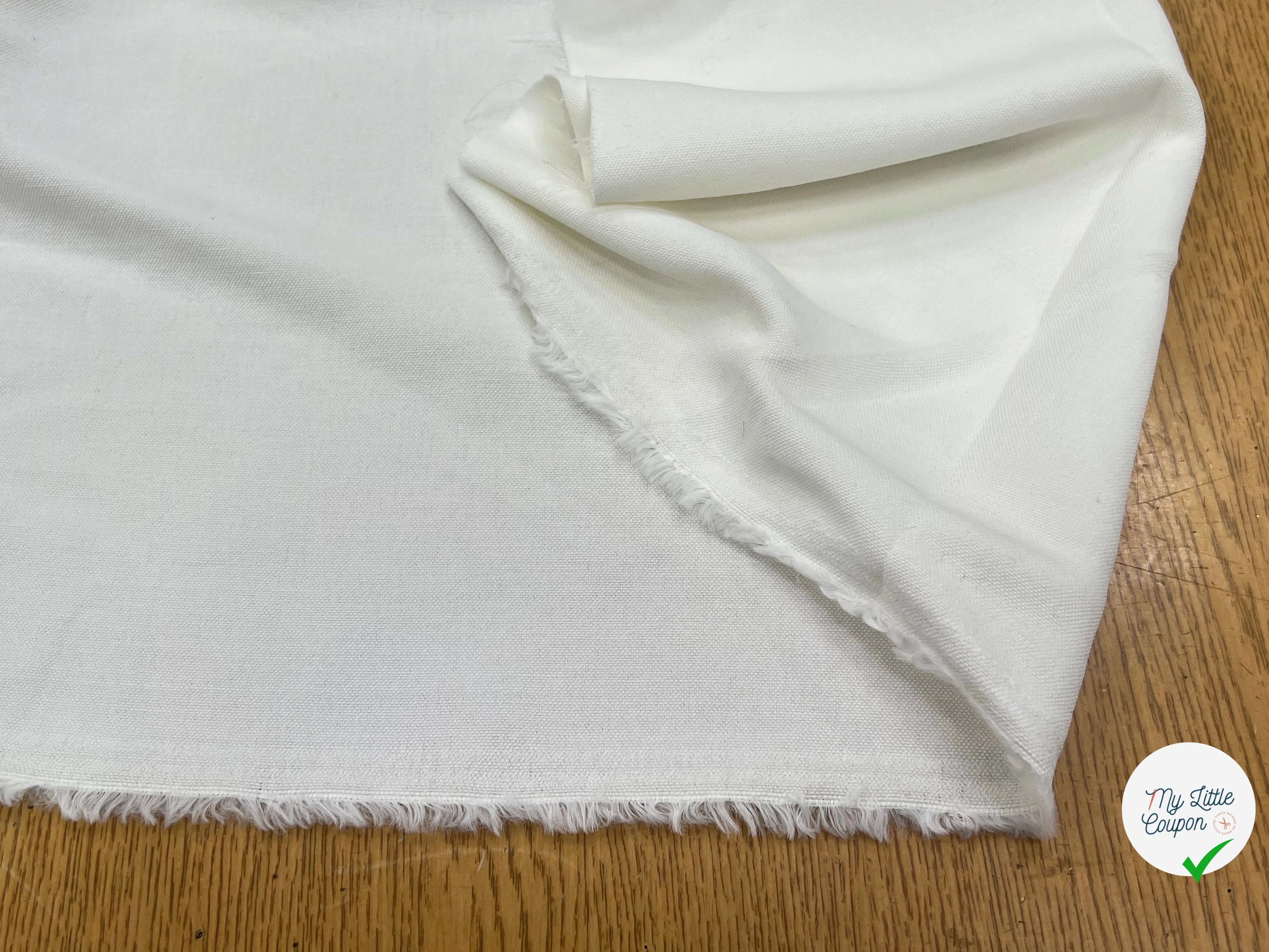 NATTÉ DE COTON FLUIDE STRETCH BLANC - My Little Coupon