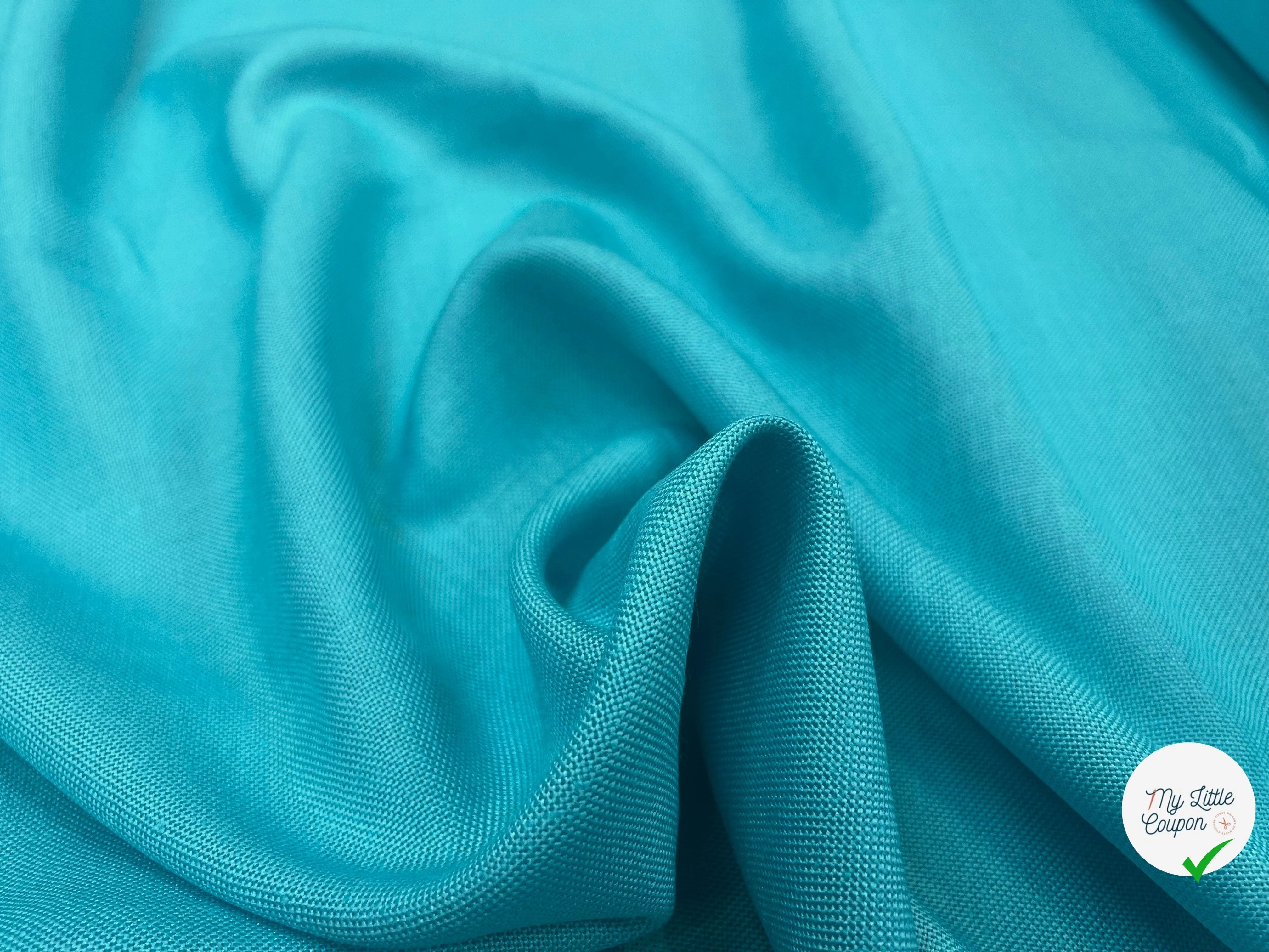 NATTE VISCOSE CANEVAS TURQUOISE - My Little Coupon