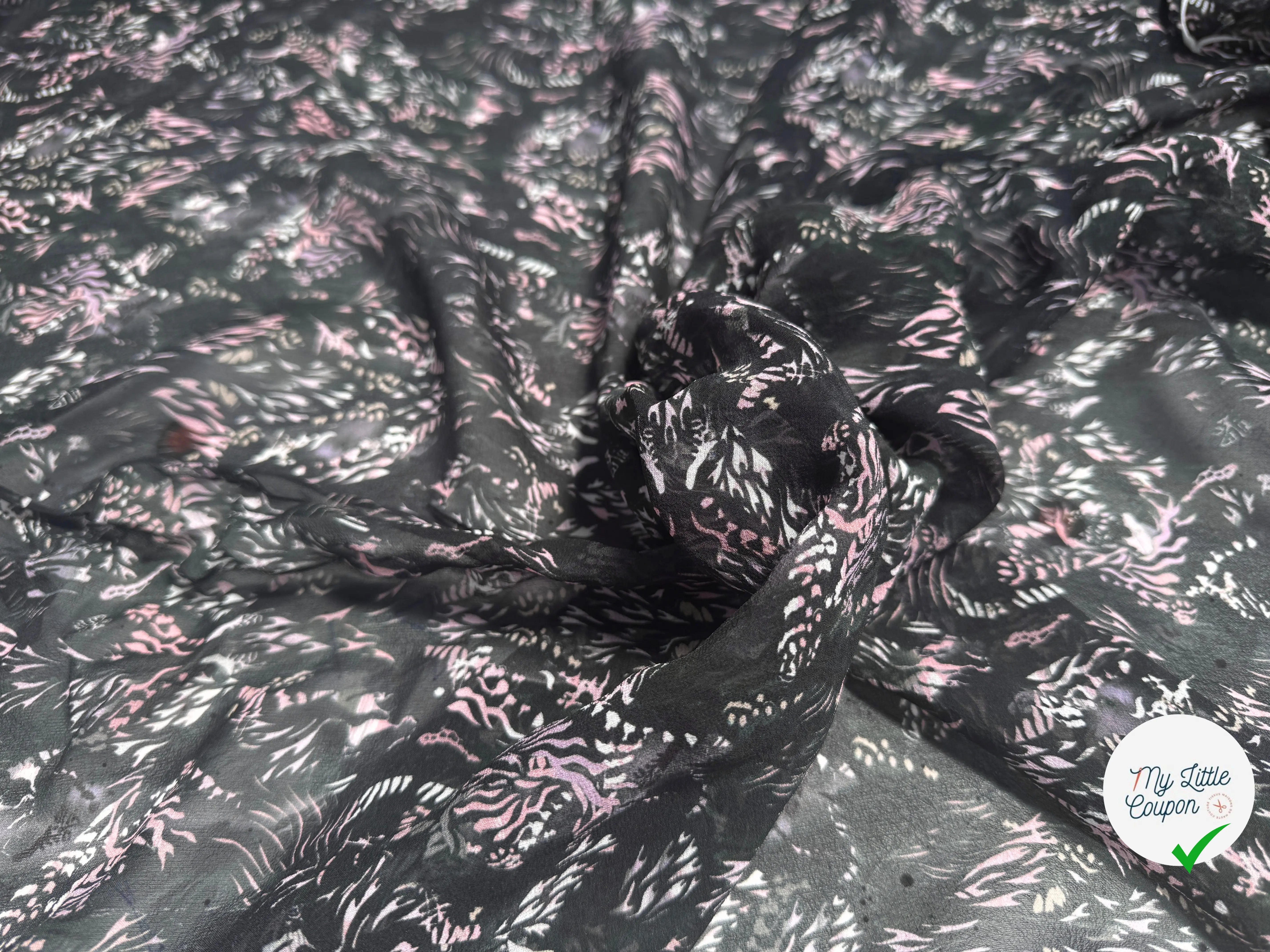 ORGANZA DE SOIE ROSACES WILDNIGHT - My Little Coupon