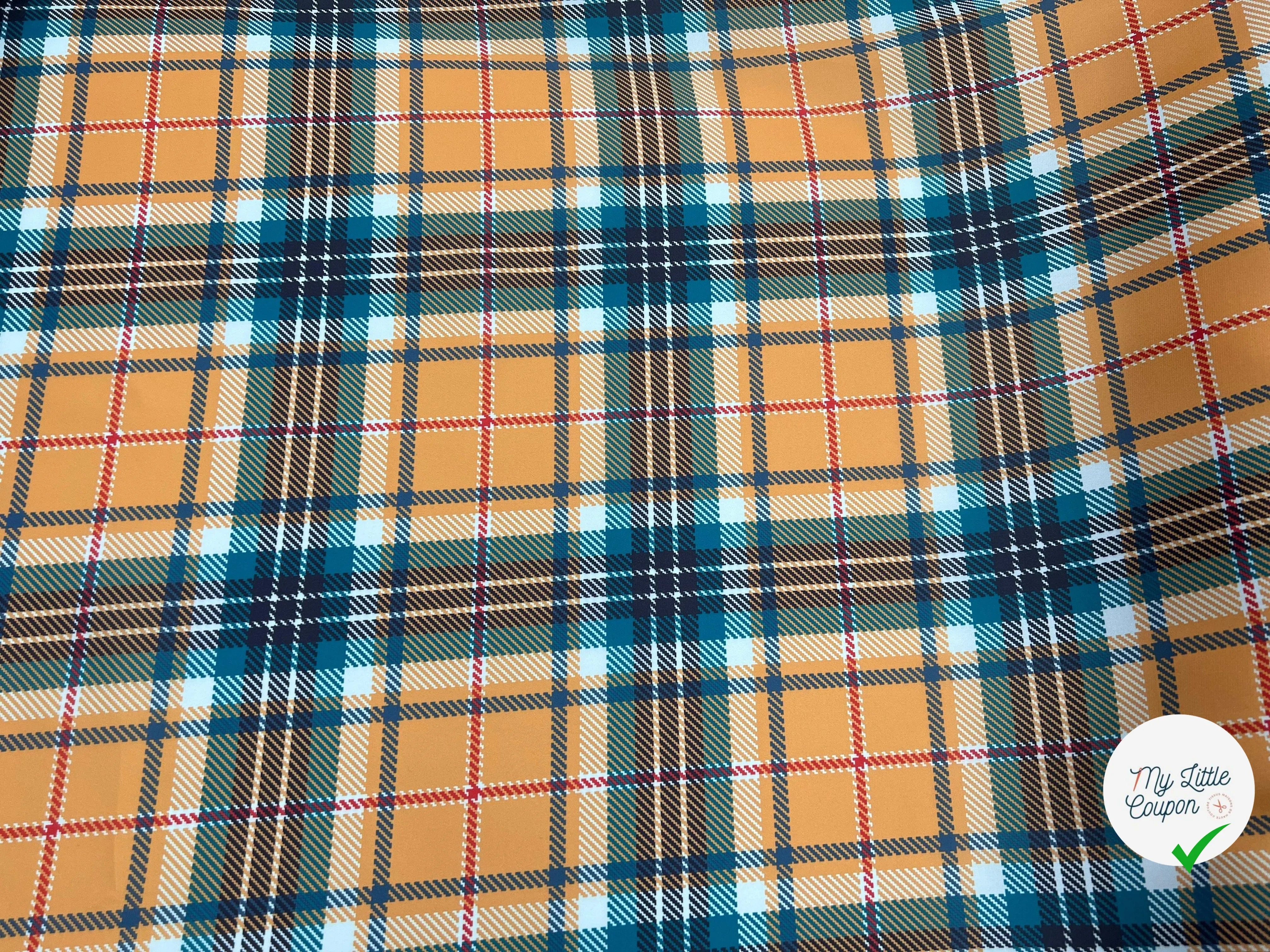 ORGANZA IMPRIMÉ TARTAN MULTICOLORE - My Little Coupon - tissu - coudre
