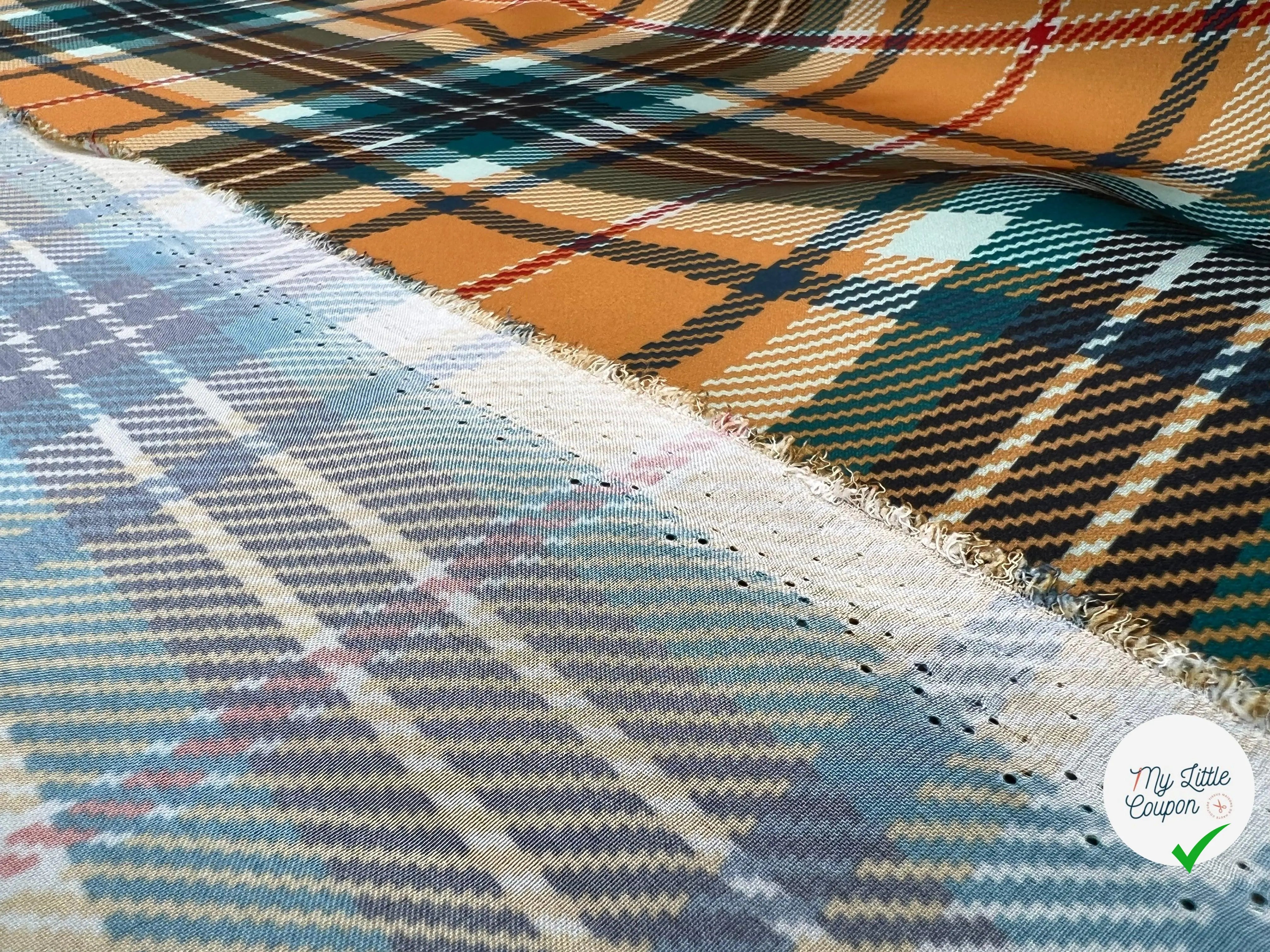 ORGANZA IMPRIMÉ TARTAN MULTICOLORE - My Little Coupon - tissu - coudre