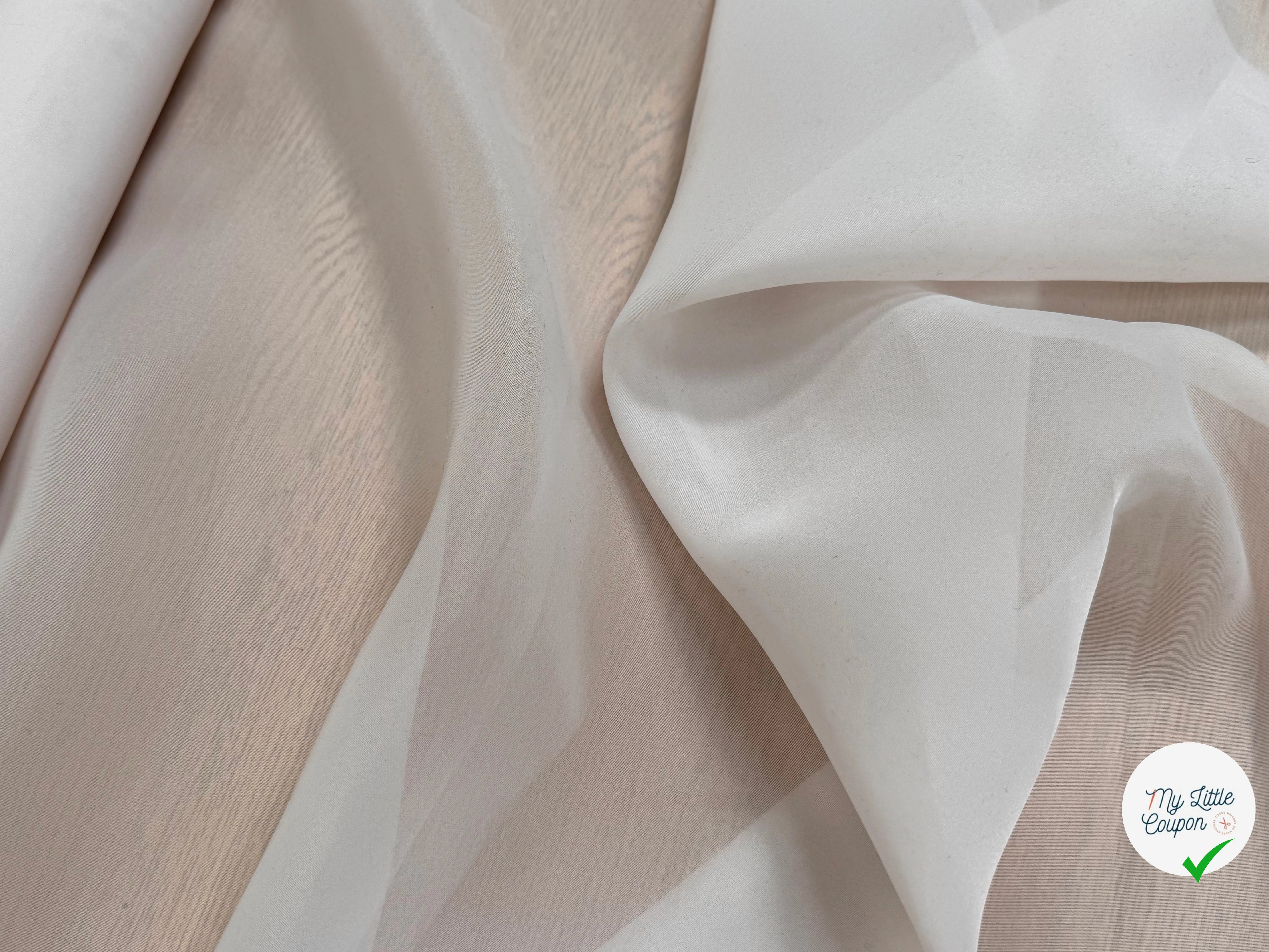 ORGANZA LÉGÈREMENT CREPÉ PALE - My Little Coupon