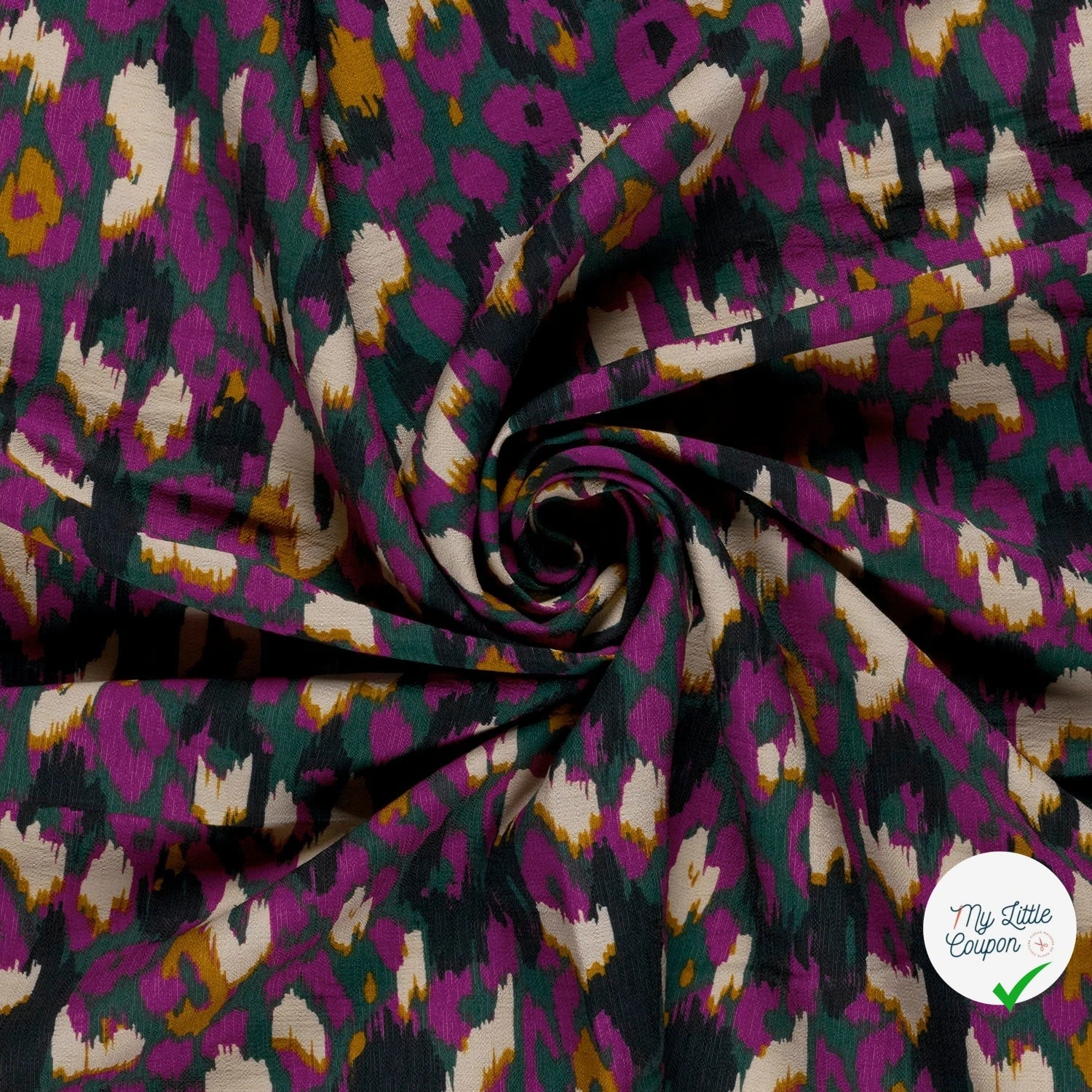 Ottoman de viscose abstrait pourpre