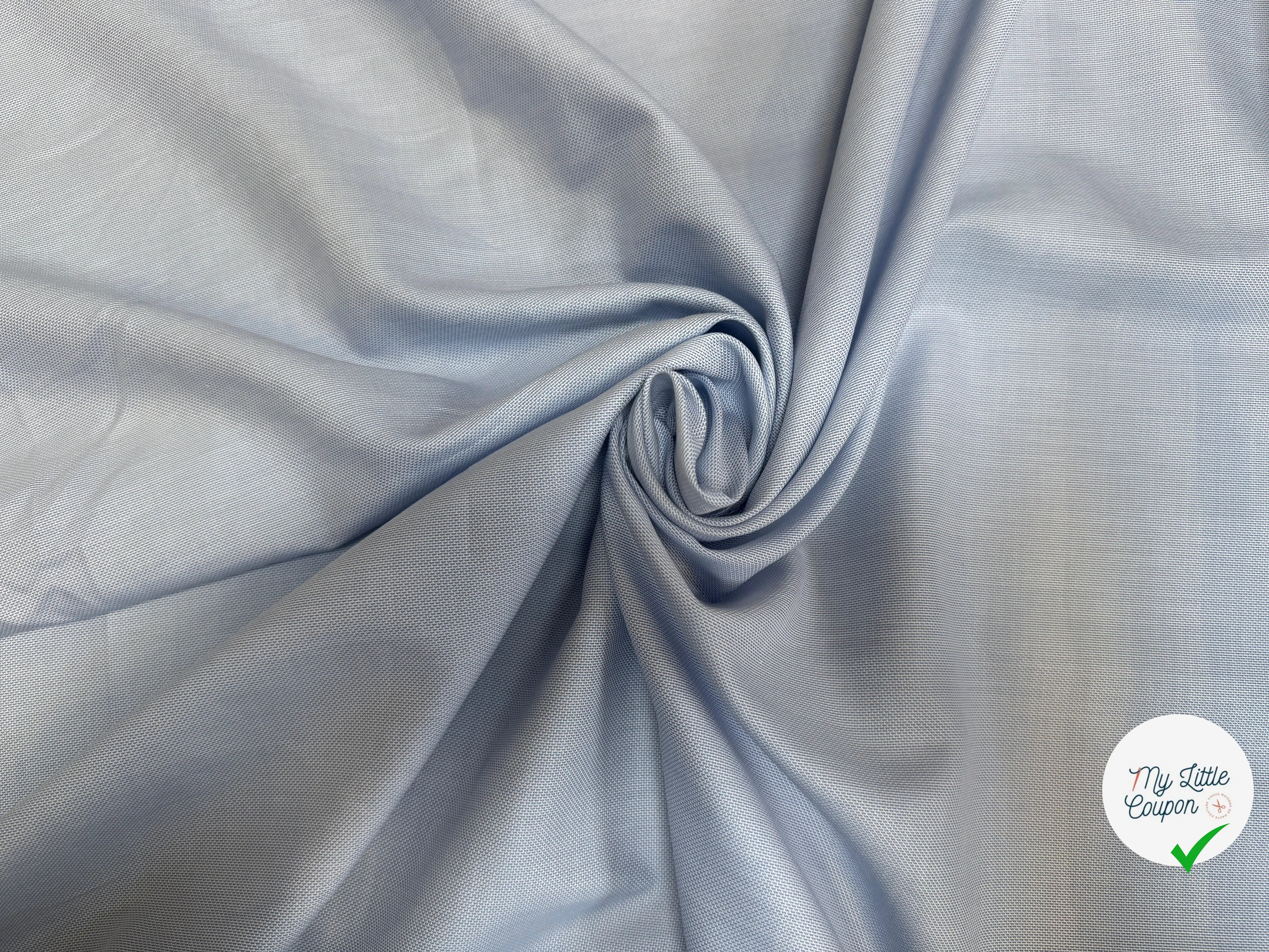 OXFORD COTON BLANC ET BLEU CLAIR - My Little Coupon