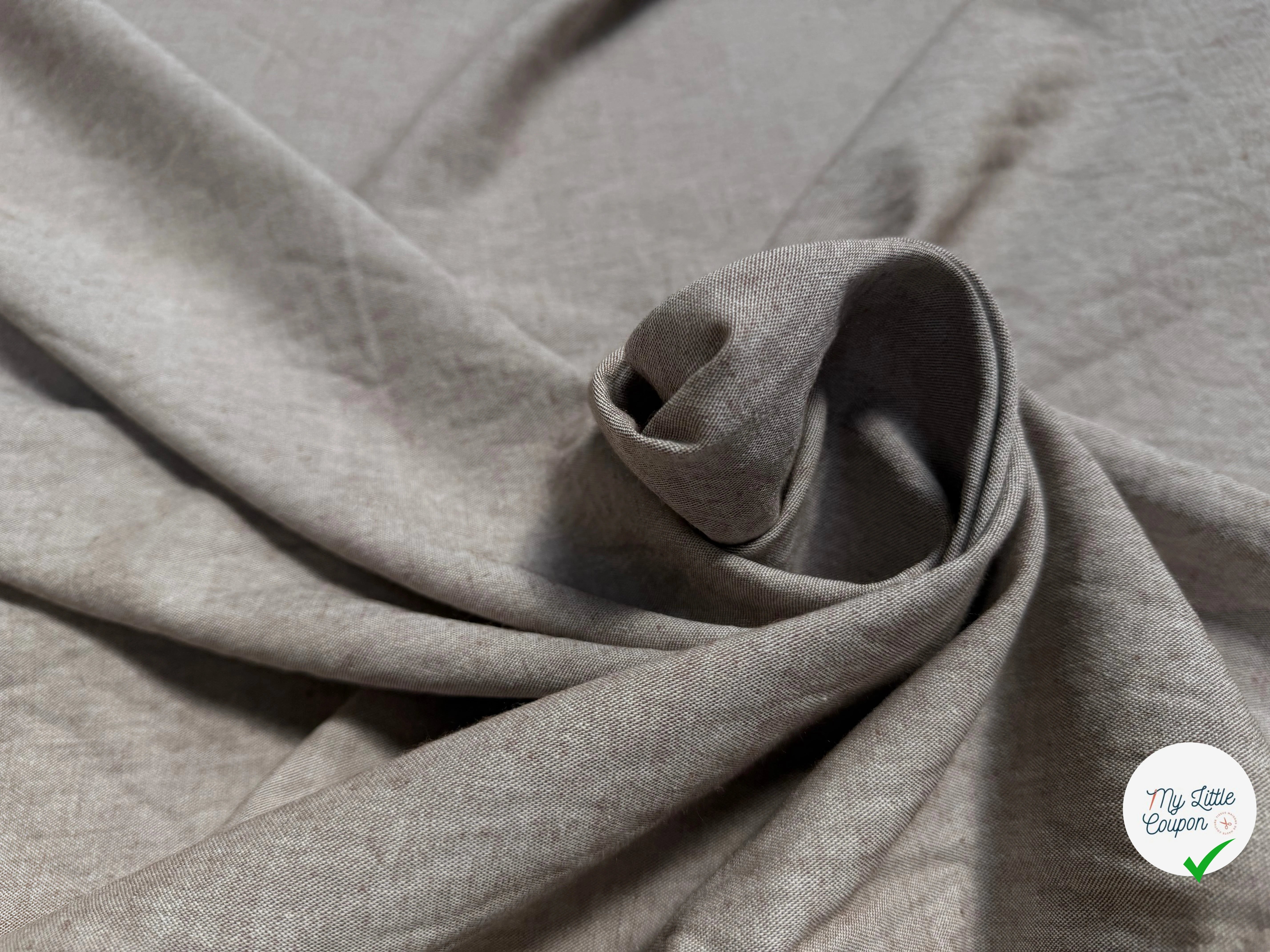OXFORD COTON MARRON GLACÉ CLAIR - My Little Coupon