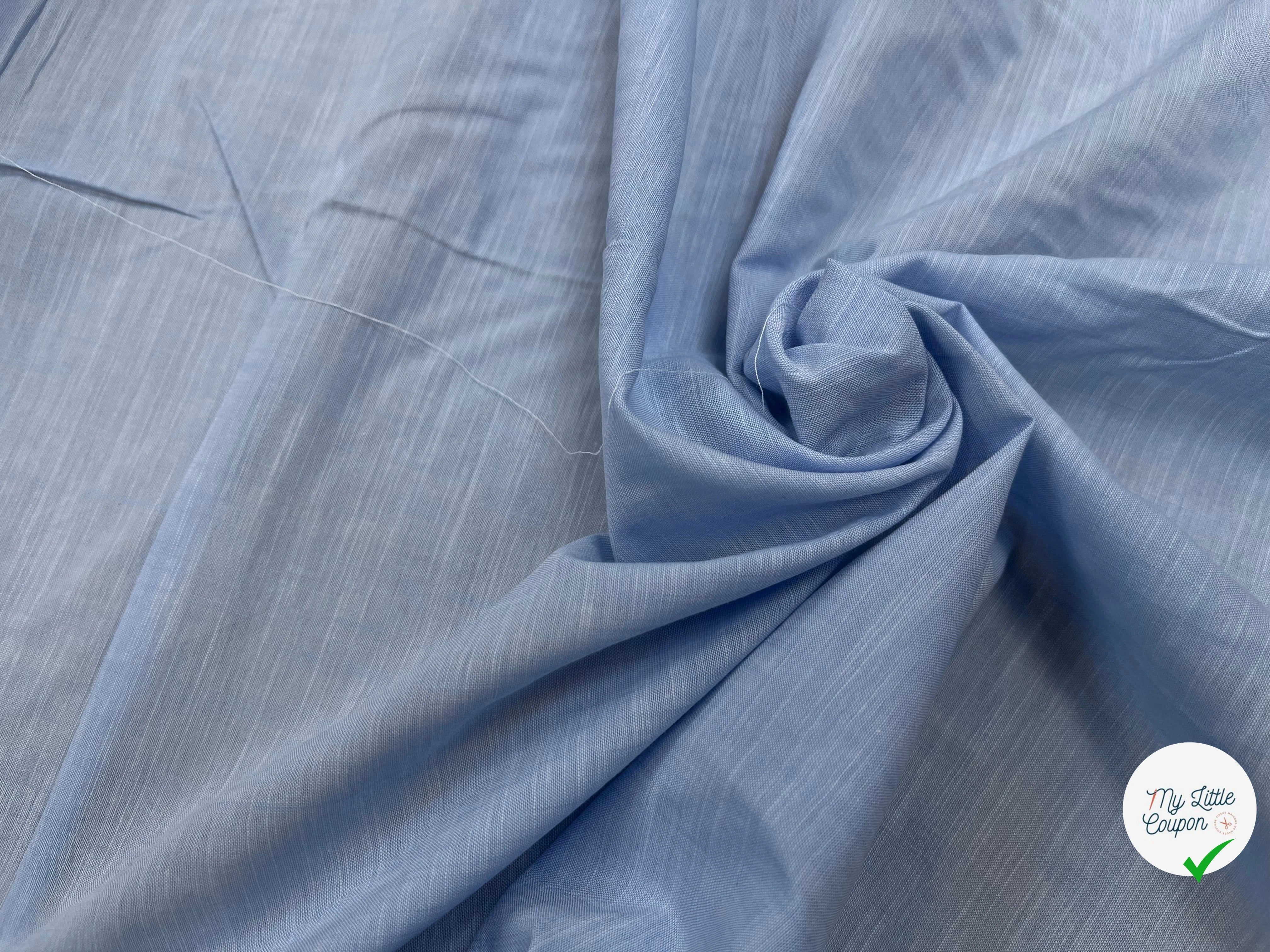 OXFORD DE COTON TRÈS FIN BLEU 150CM - My Little Coupon