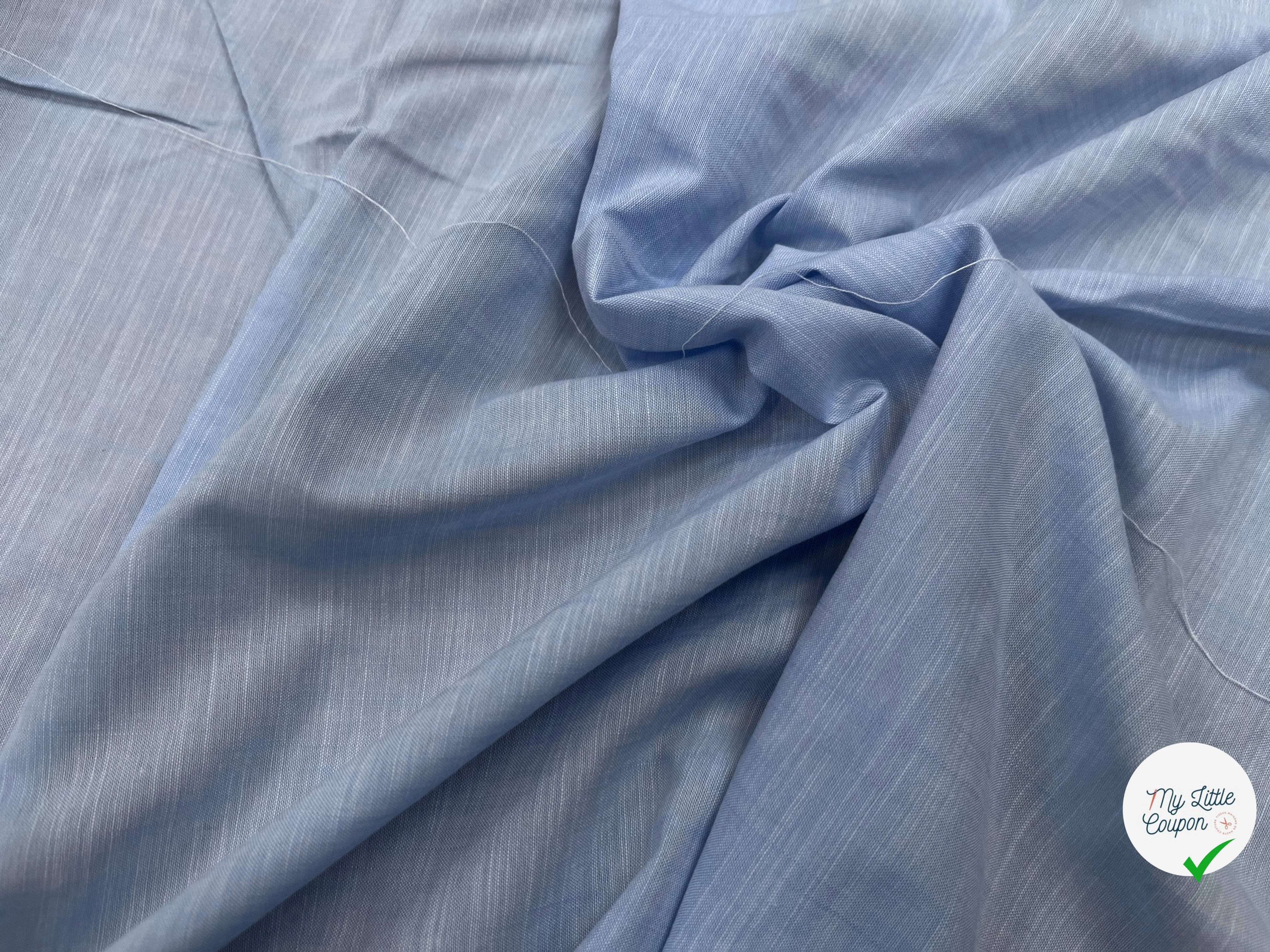 OXFORD DE COTON TRÈS FIN BLEU 150CM - My Little Coupon