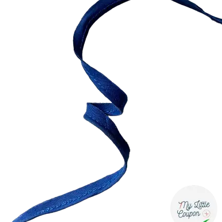 PASSEPOIL BLEU ROI COTON 8MM - My Little Coupon