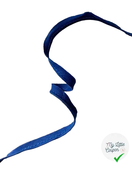PASSEPOIL BLEU ROI COTON 8MM - My Little Coupon