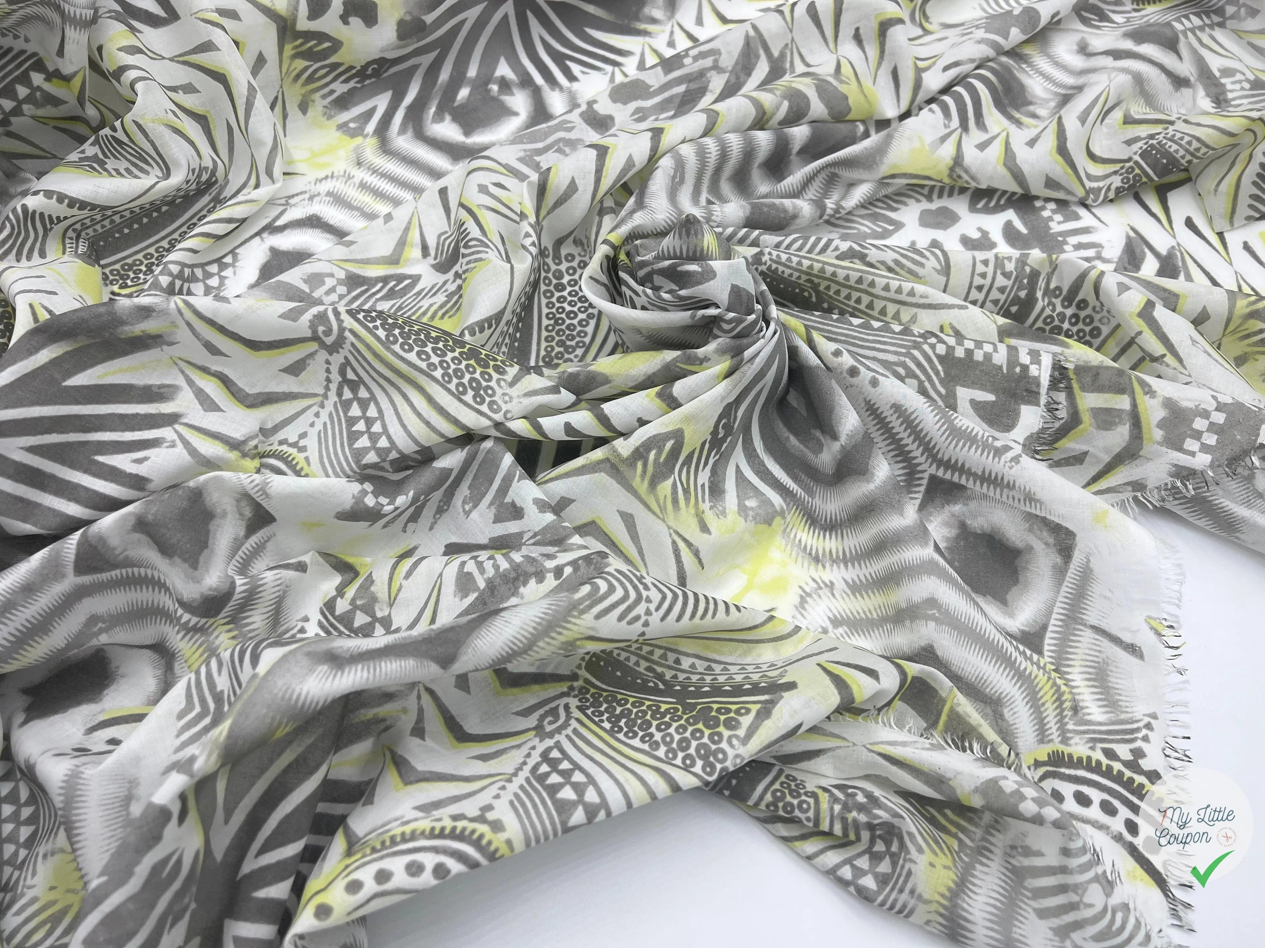 PERCALE COTON IMPRIMÉ ZANZIBAR - coupon de tissu de 3 mètres - My Little Coupon - tissu - coudre