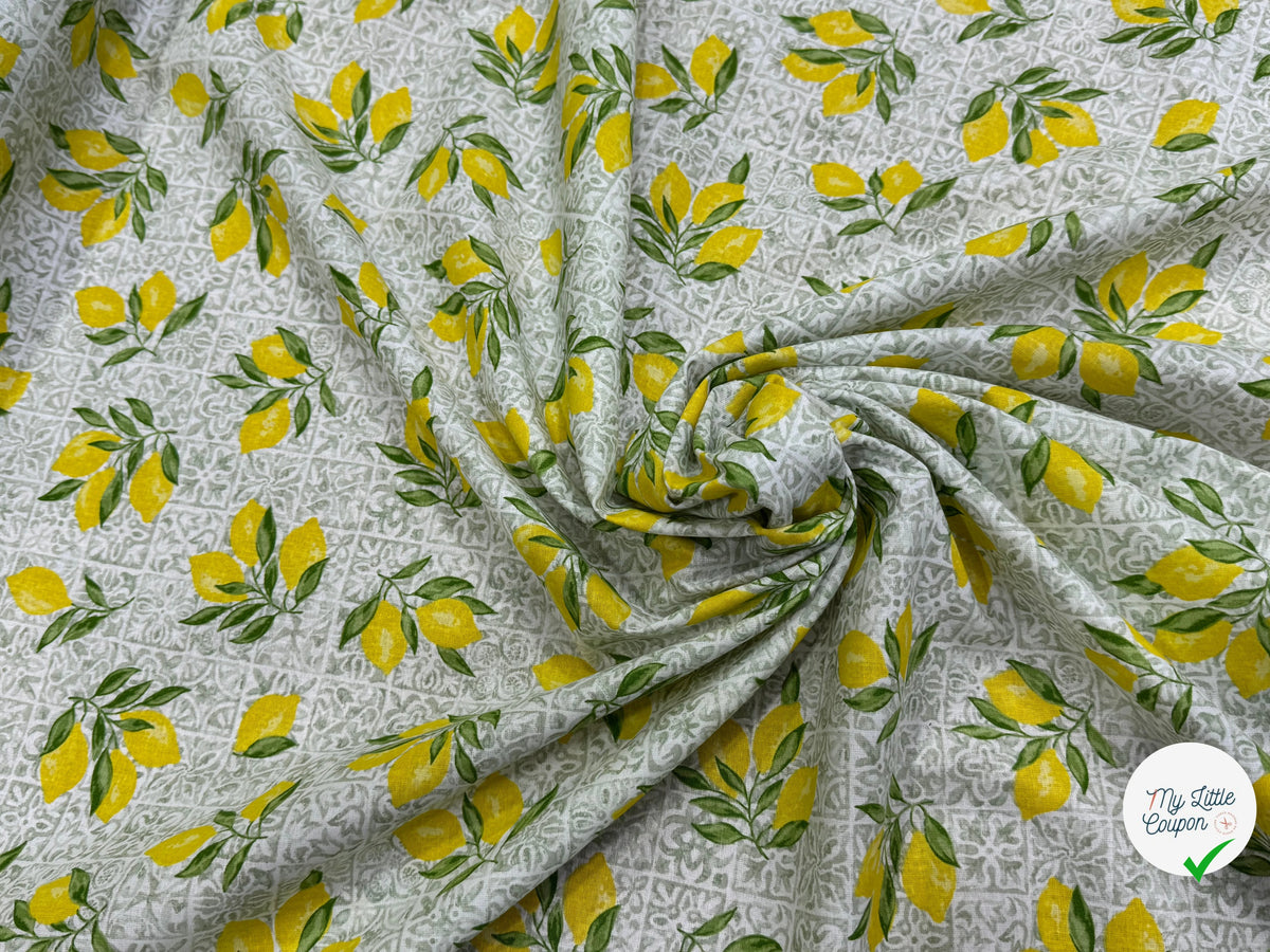 PERCALE DE COTON ALGARVE AMANDE 150 CM - My Little Coupon