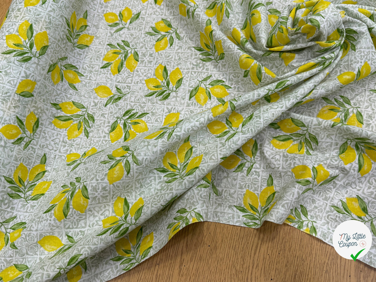 PERCALE DE COTON ALGARVE AMANDE 150 CM - My Little Coupon